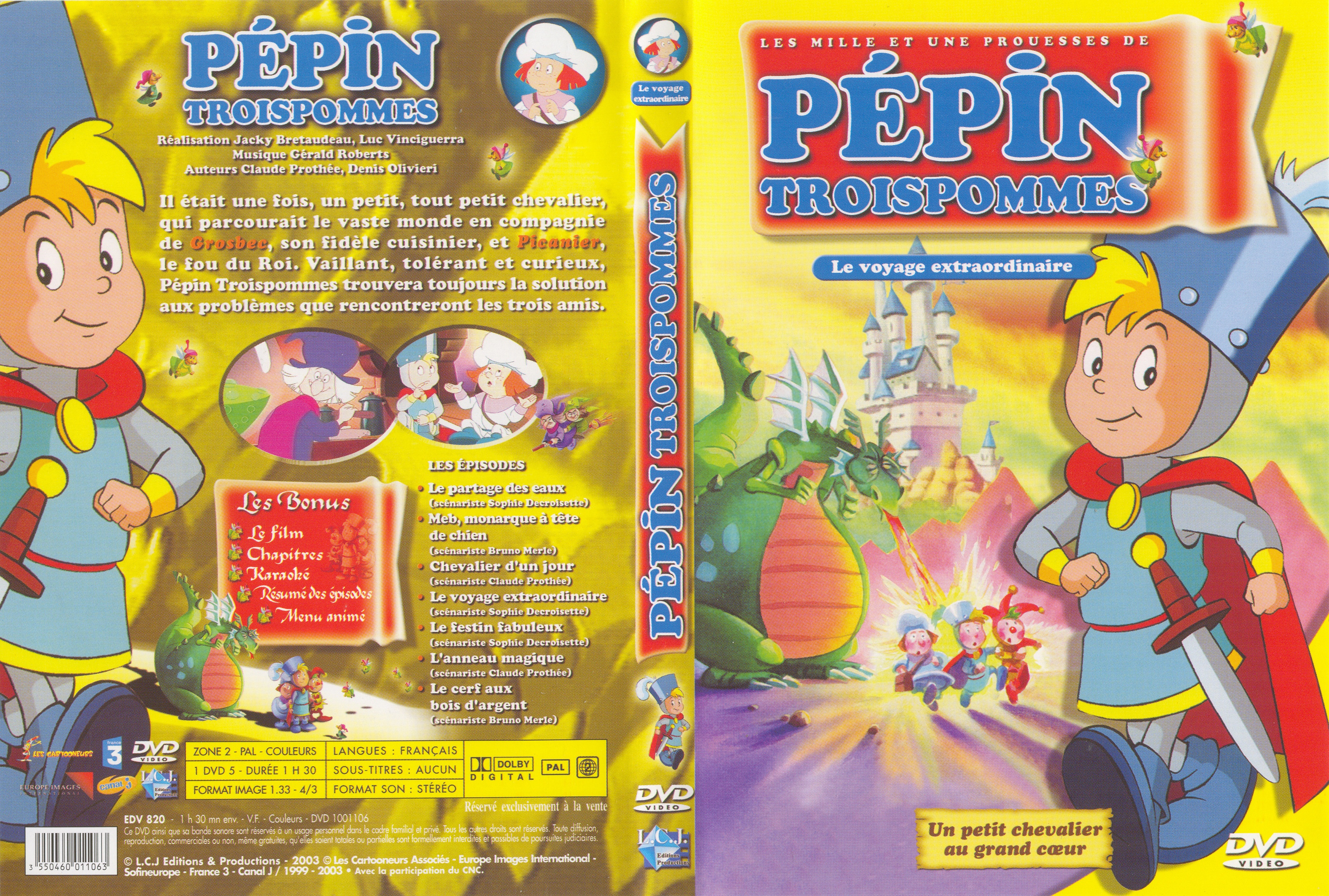 Jaquette DVD Pepin Troispommes - Le voyage extraordinaire