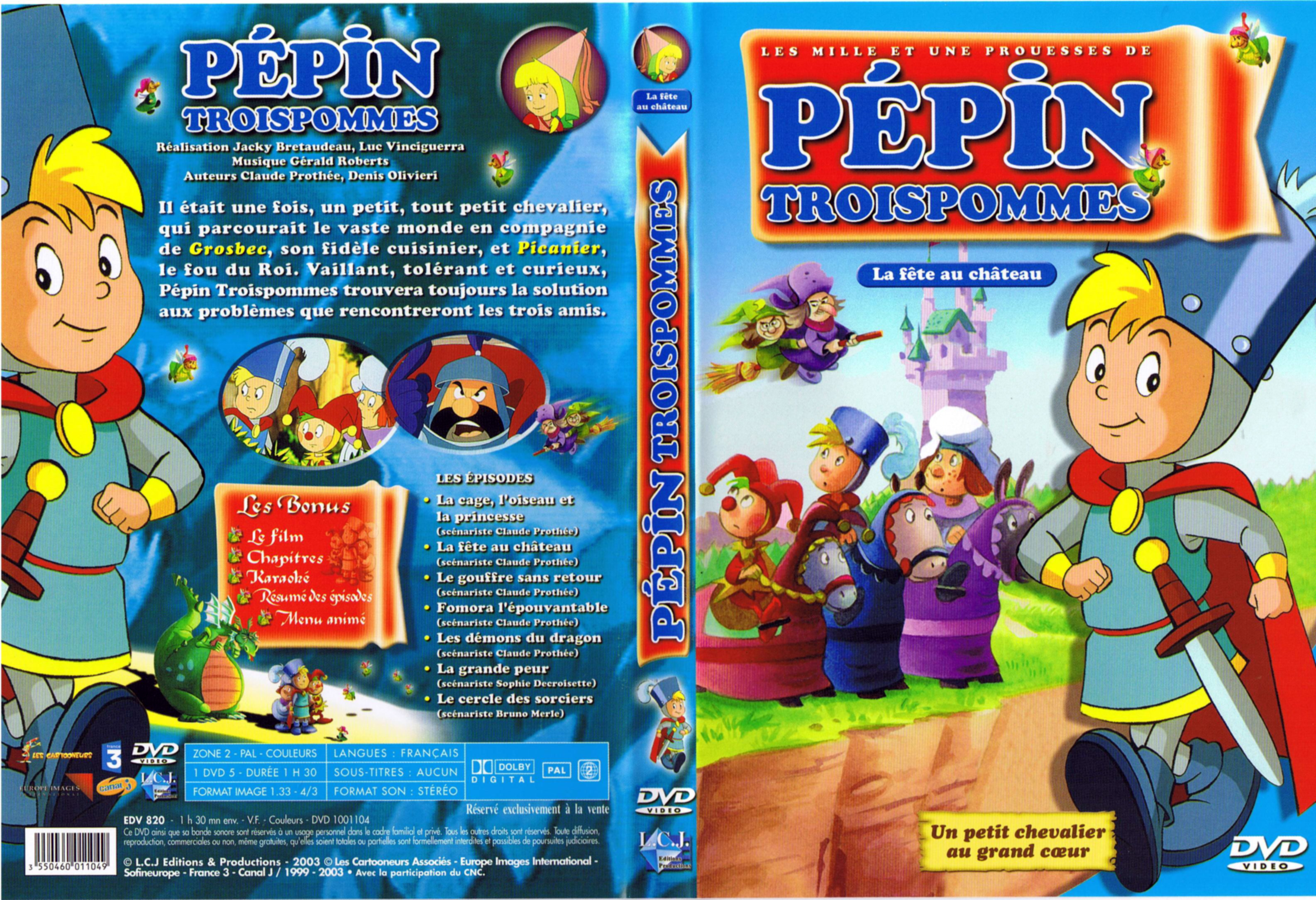 Jaquette DVD Pepin troispommes - La fete au chateau
