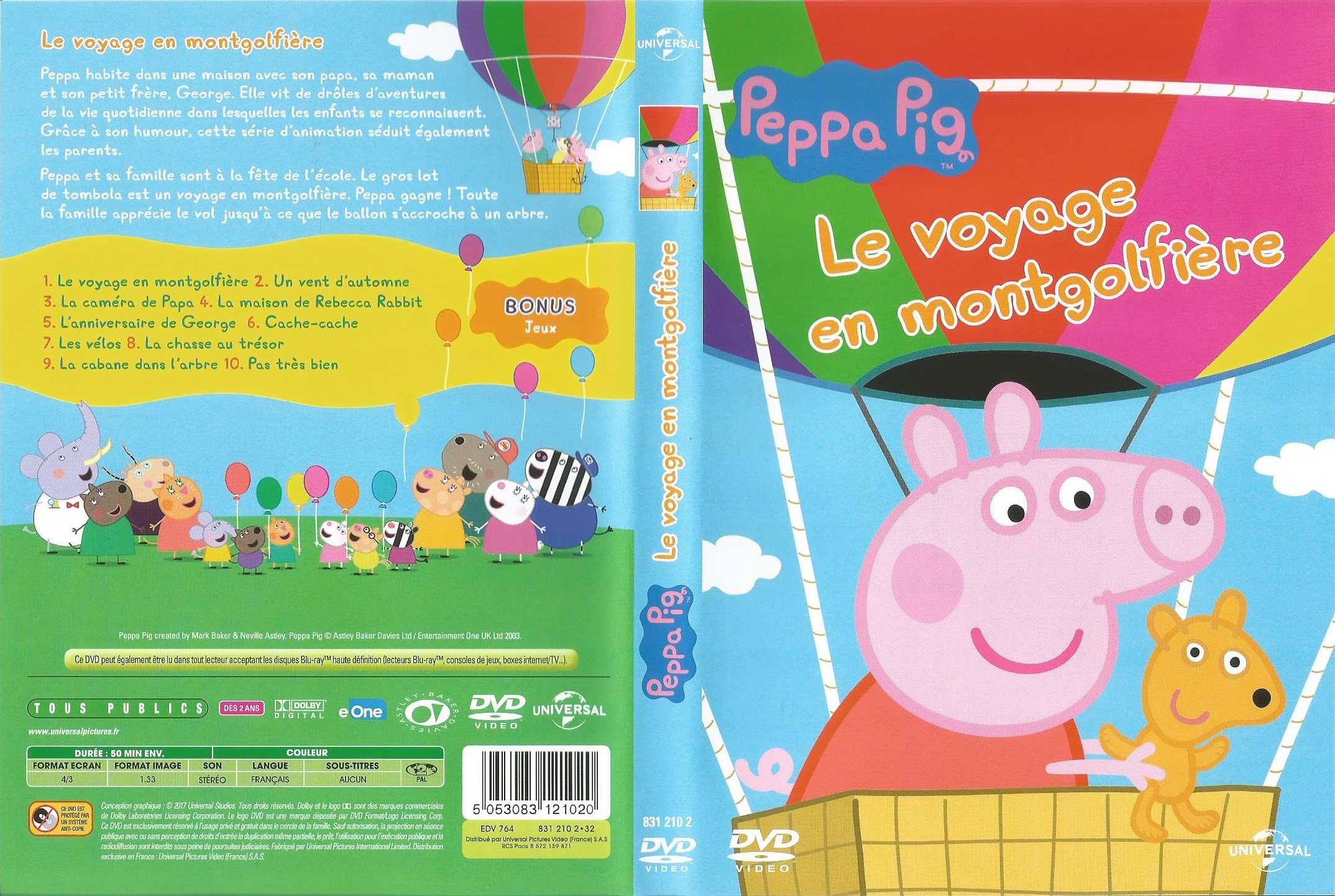 Jaquette DVD Peppa Pig - Voyage en montgolfire