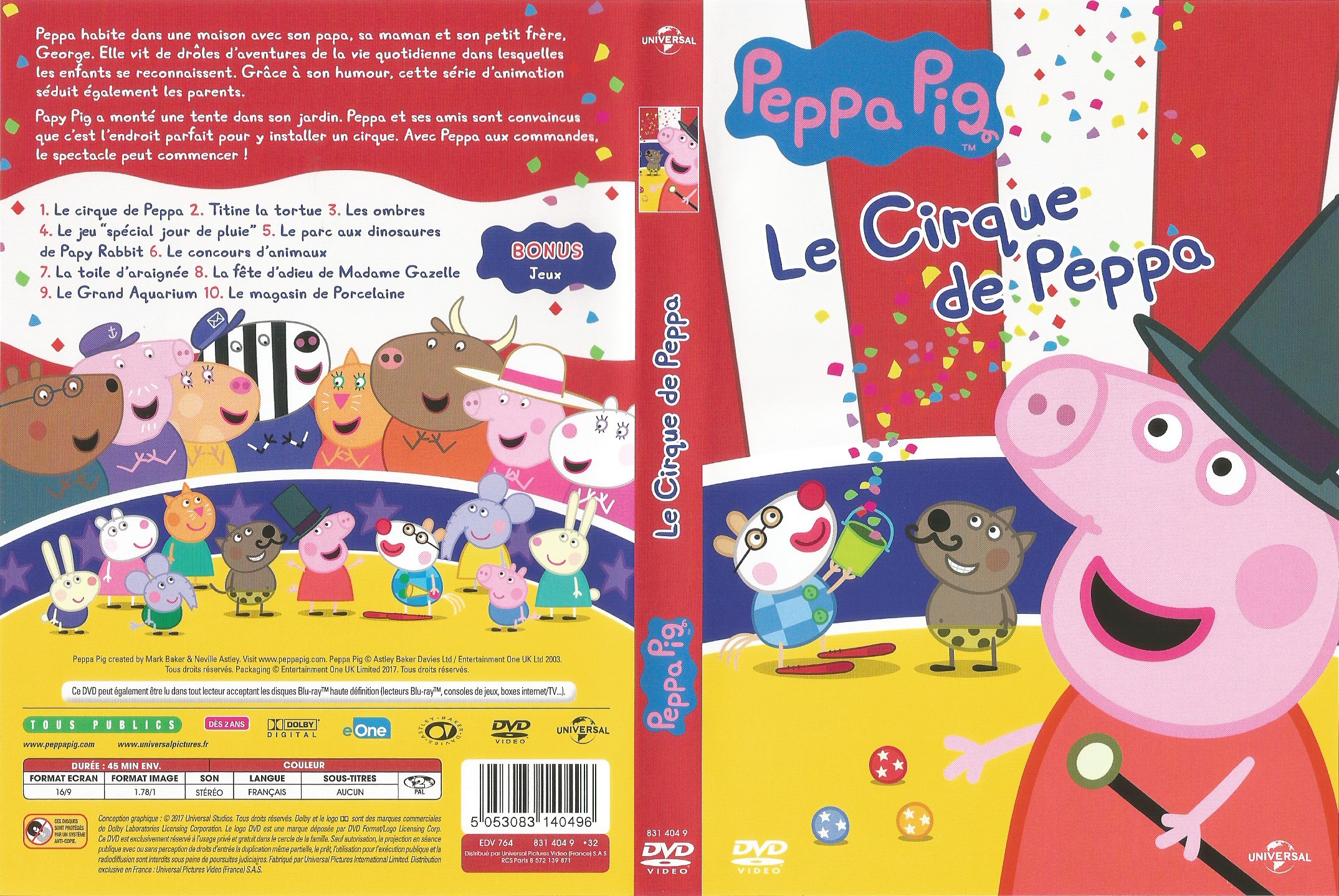 Jaquette DVD Peppa pig - Le cirque de peppa