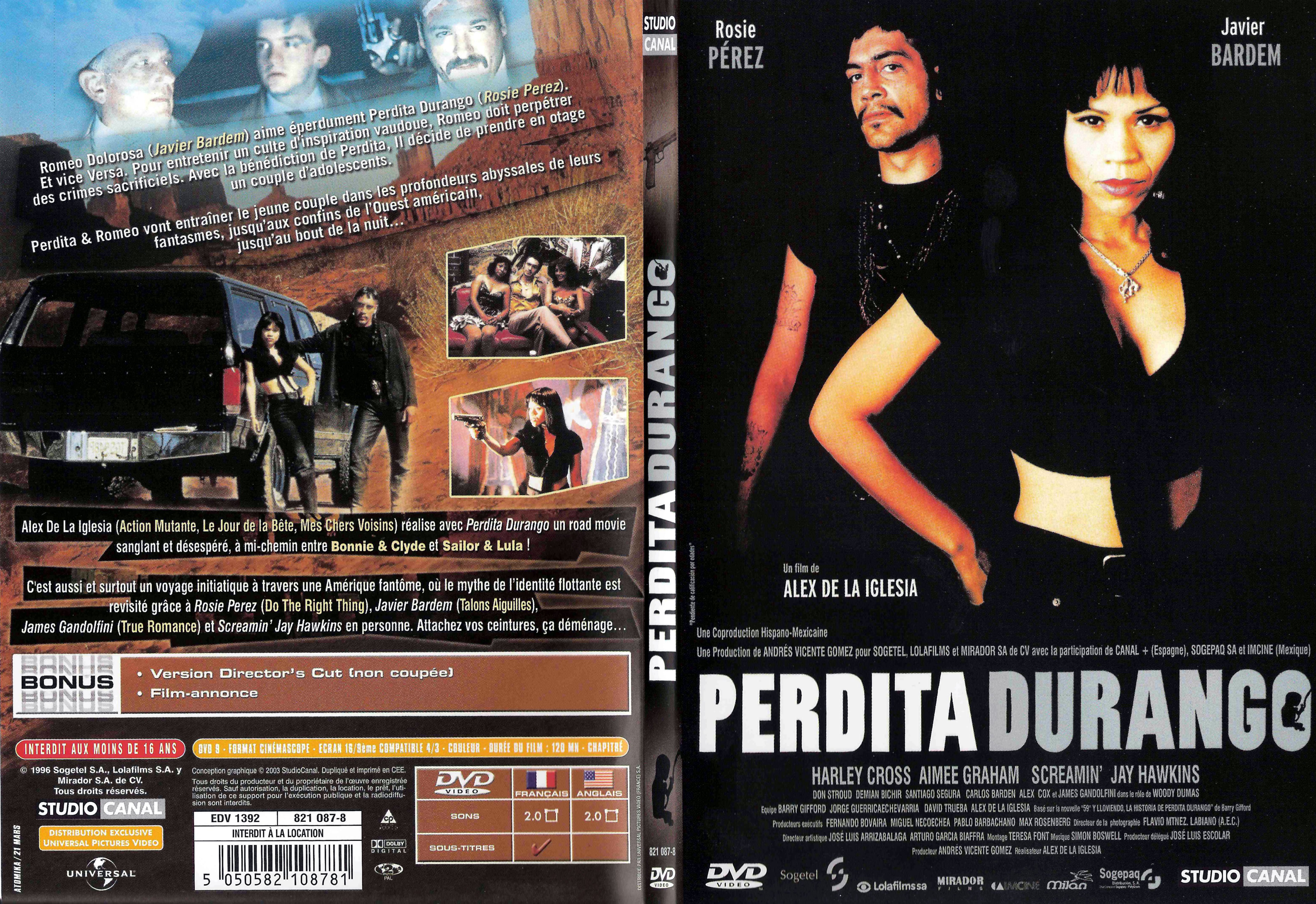 tiger springe bent Jaquette DVD de Perdita Durango - SLIM - Cinéma Passion