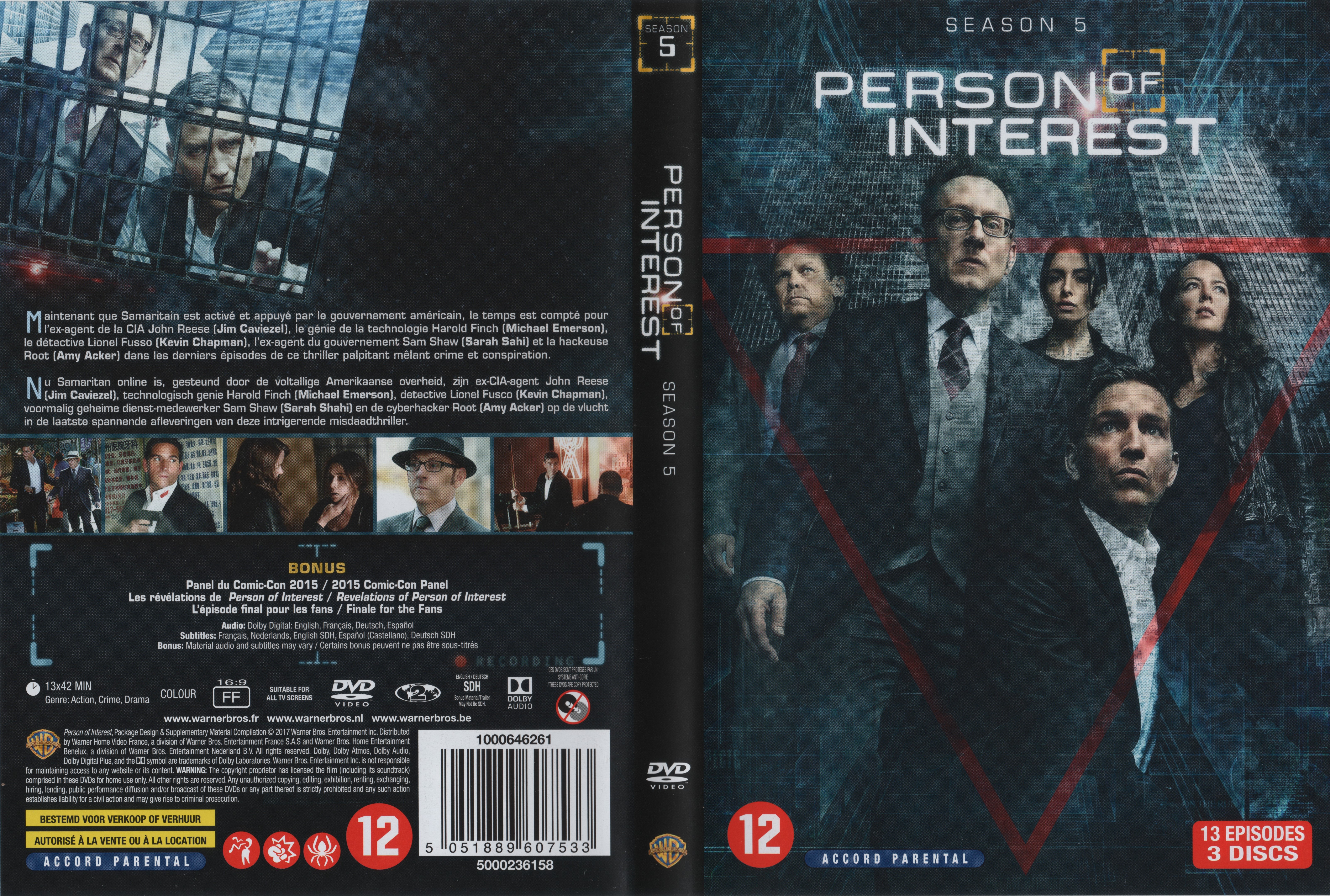 Jaquette DVD Person of interest Saison 5 COFFRET