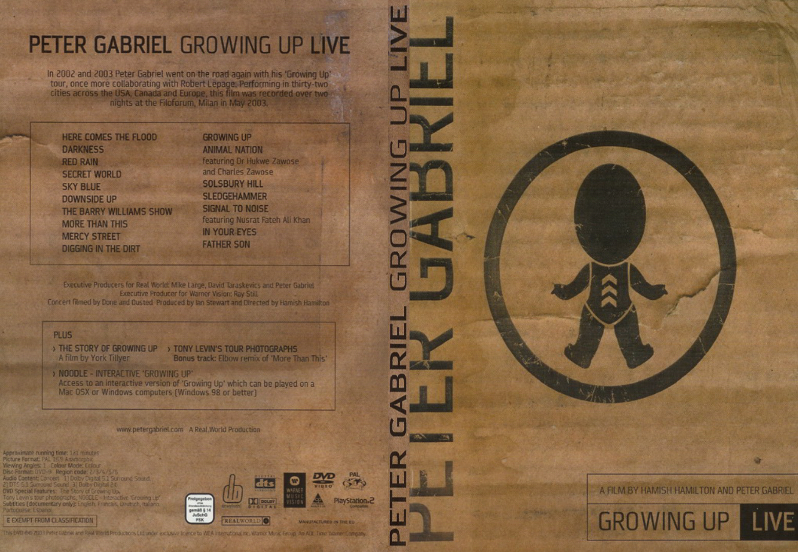 Jaquette DVD Peter Gabriel - Growing up live - SLIM
