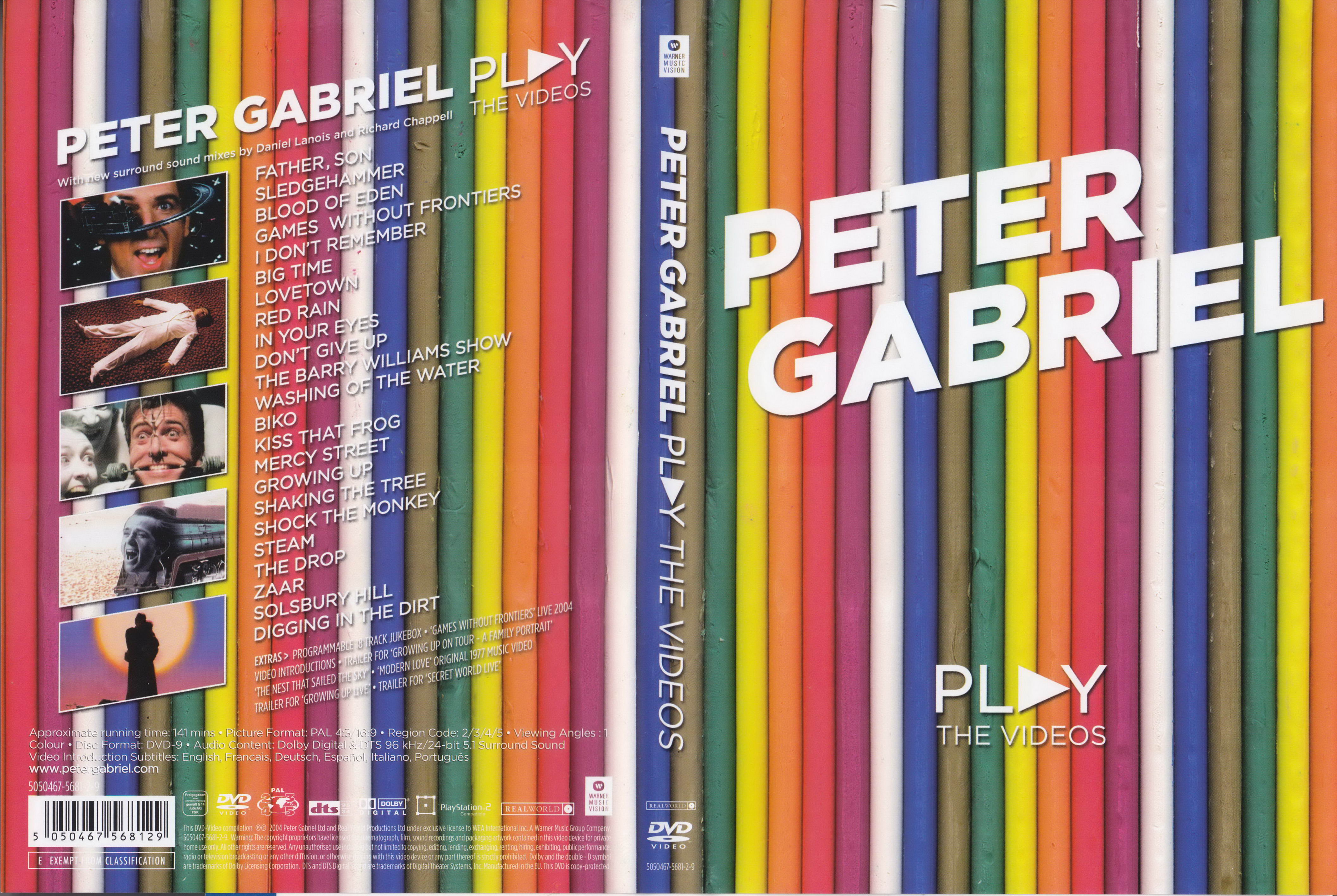 Jaquette DVD Peter Gabriel - Play the videos