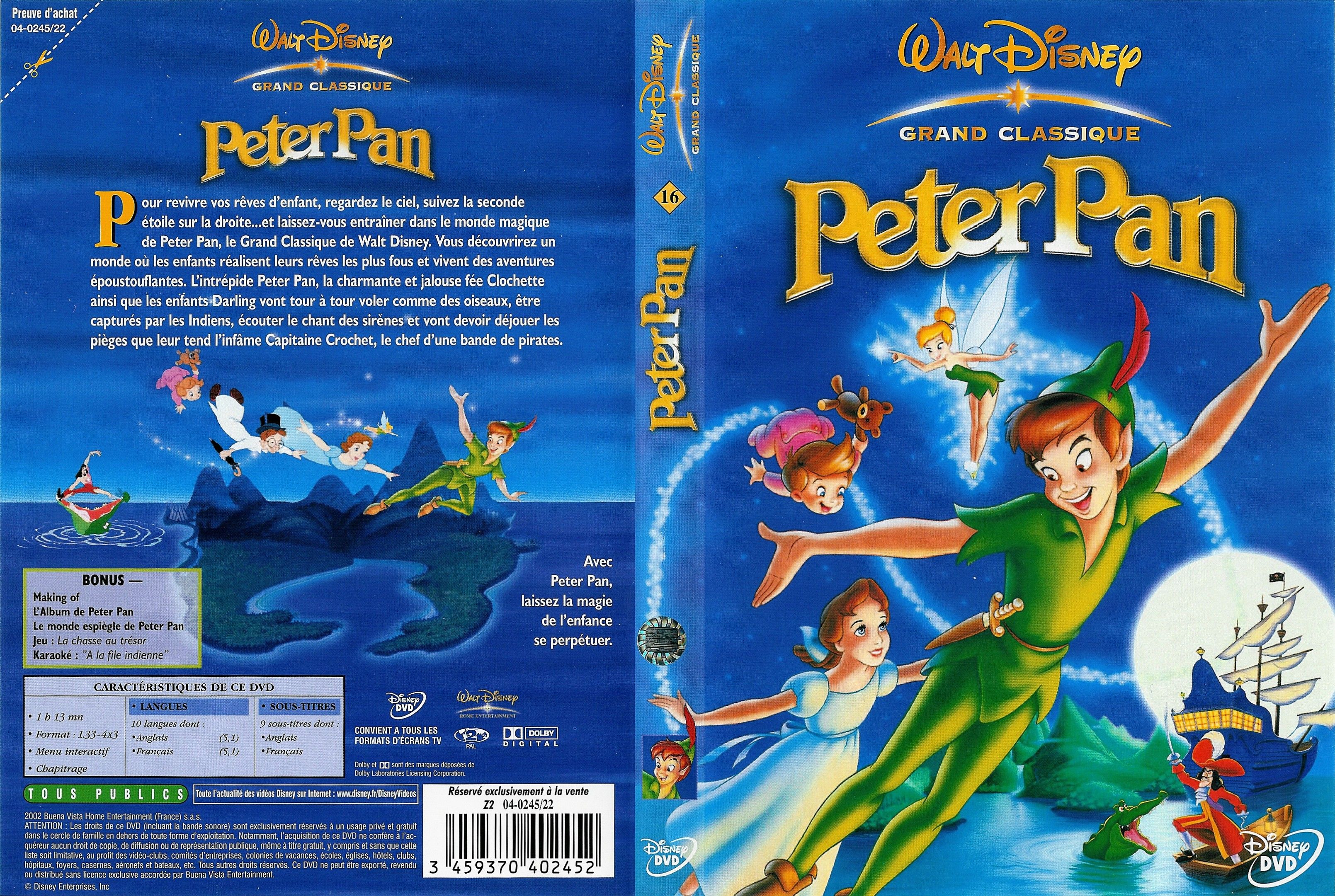 Jaquette DVD Peter Pan