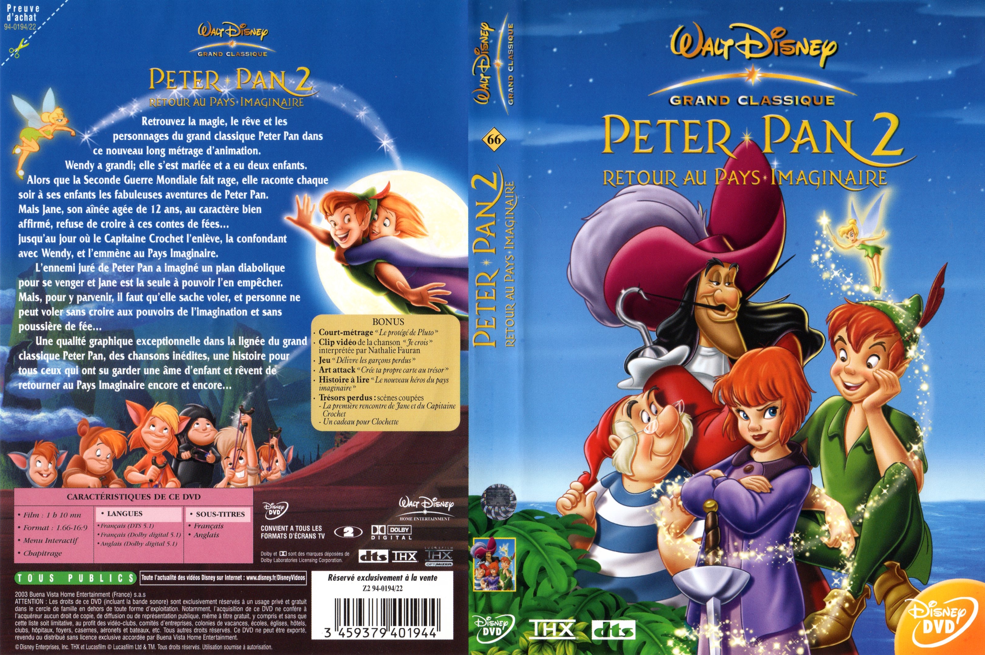 Jaquette DVD Peter Pan 2
