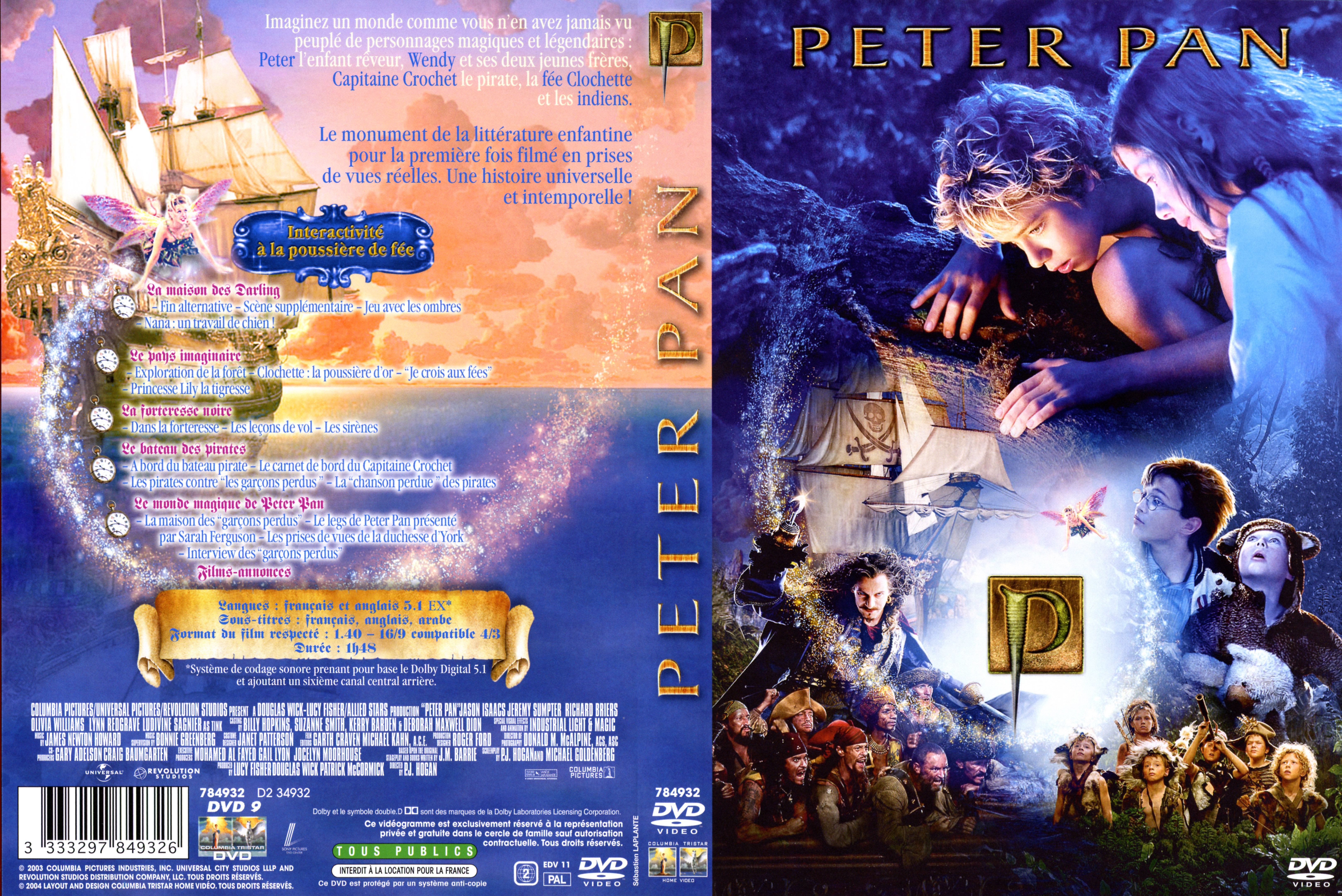 Jaquette DVD Peter Pan Le Film