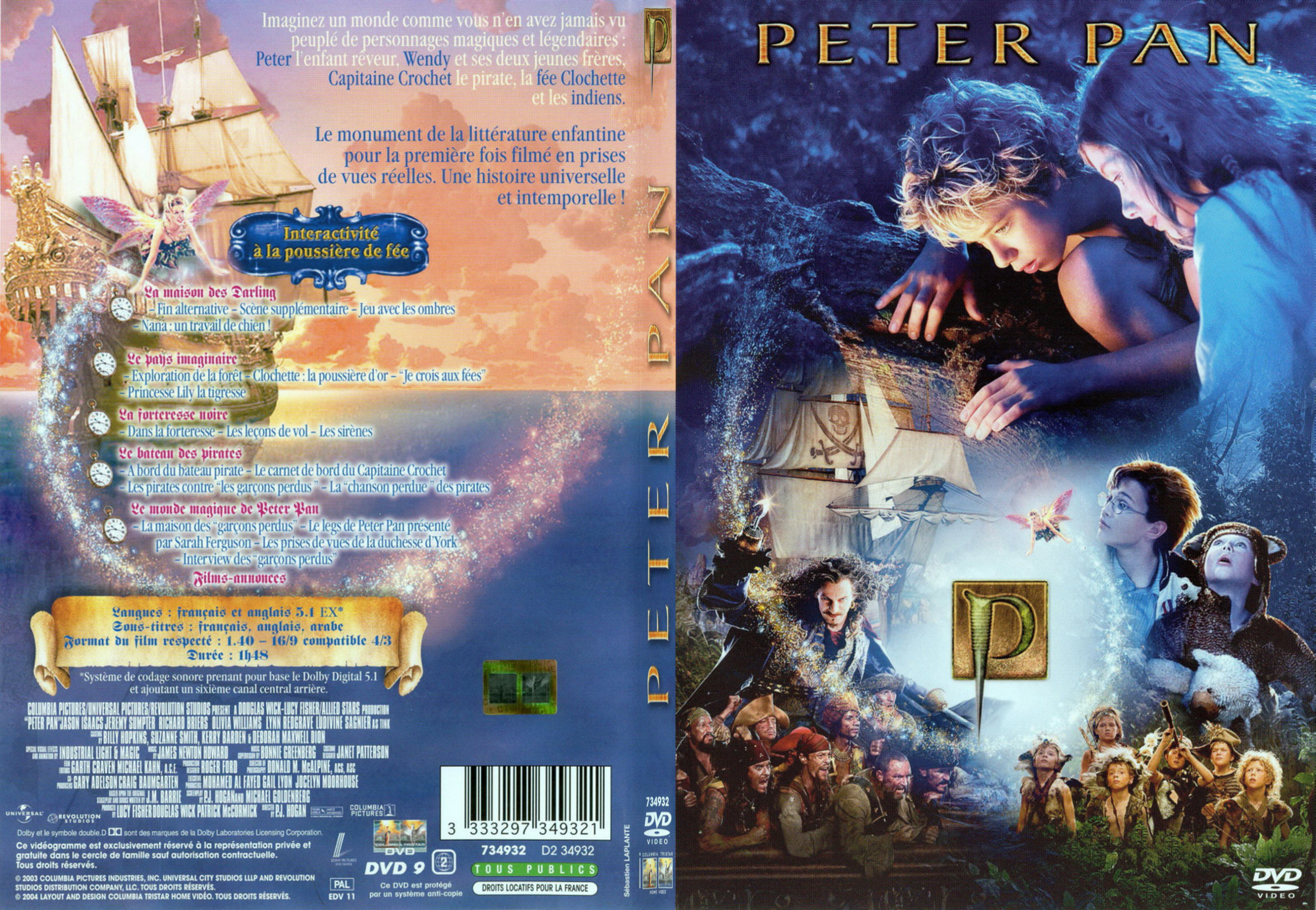 Jaquette DVD Peter Pan Le Film - SLIM