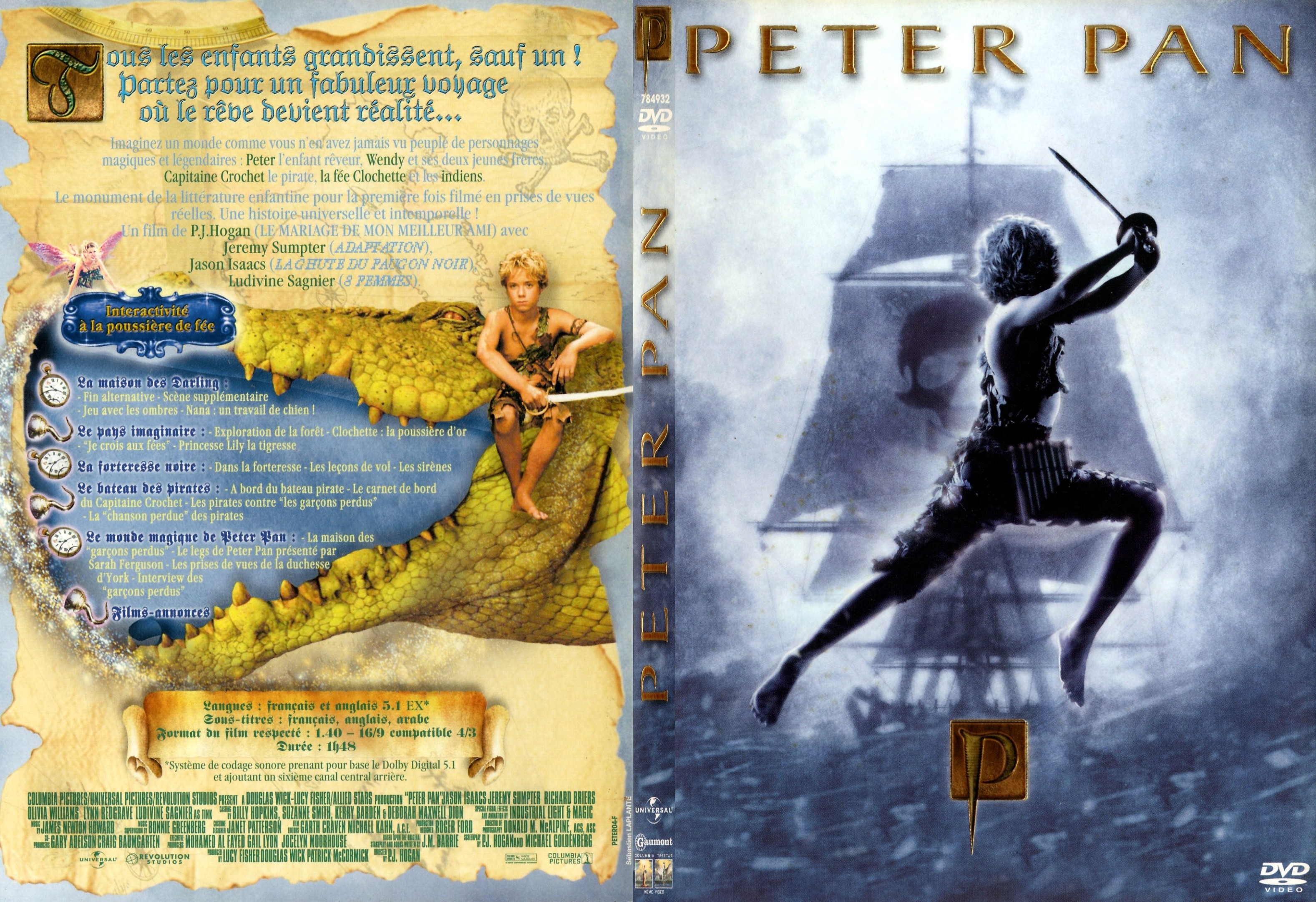 Jaquette DVD de Peter Pan Le Film - SLIM - Cinéma Passion