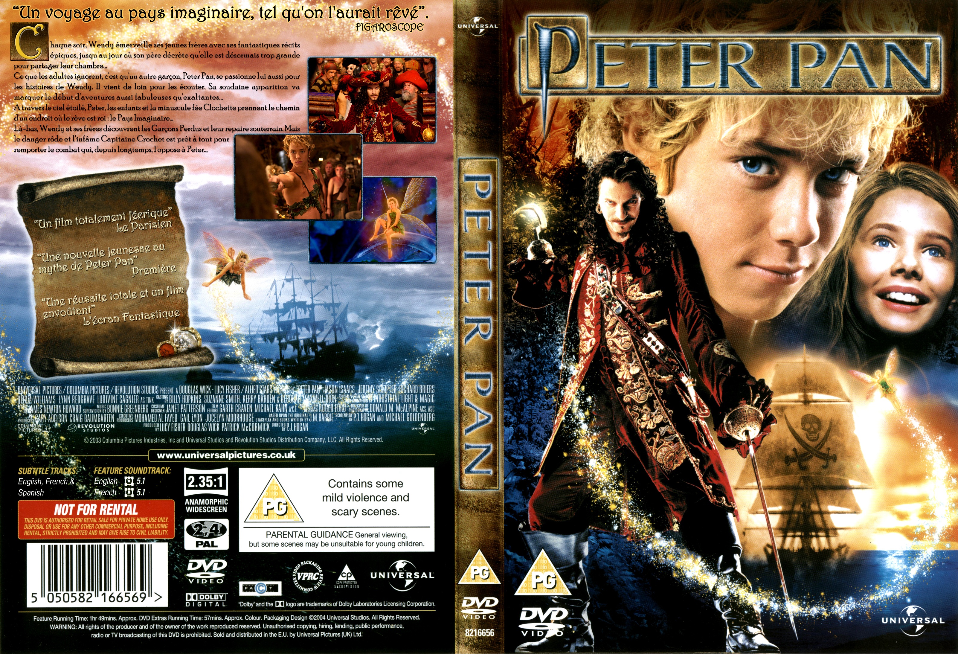 Jaquette DVD Peter Pan Le Film v2
