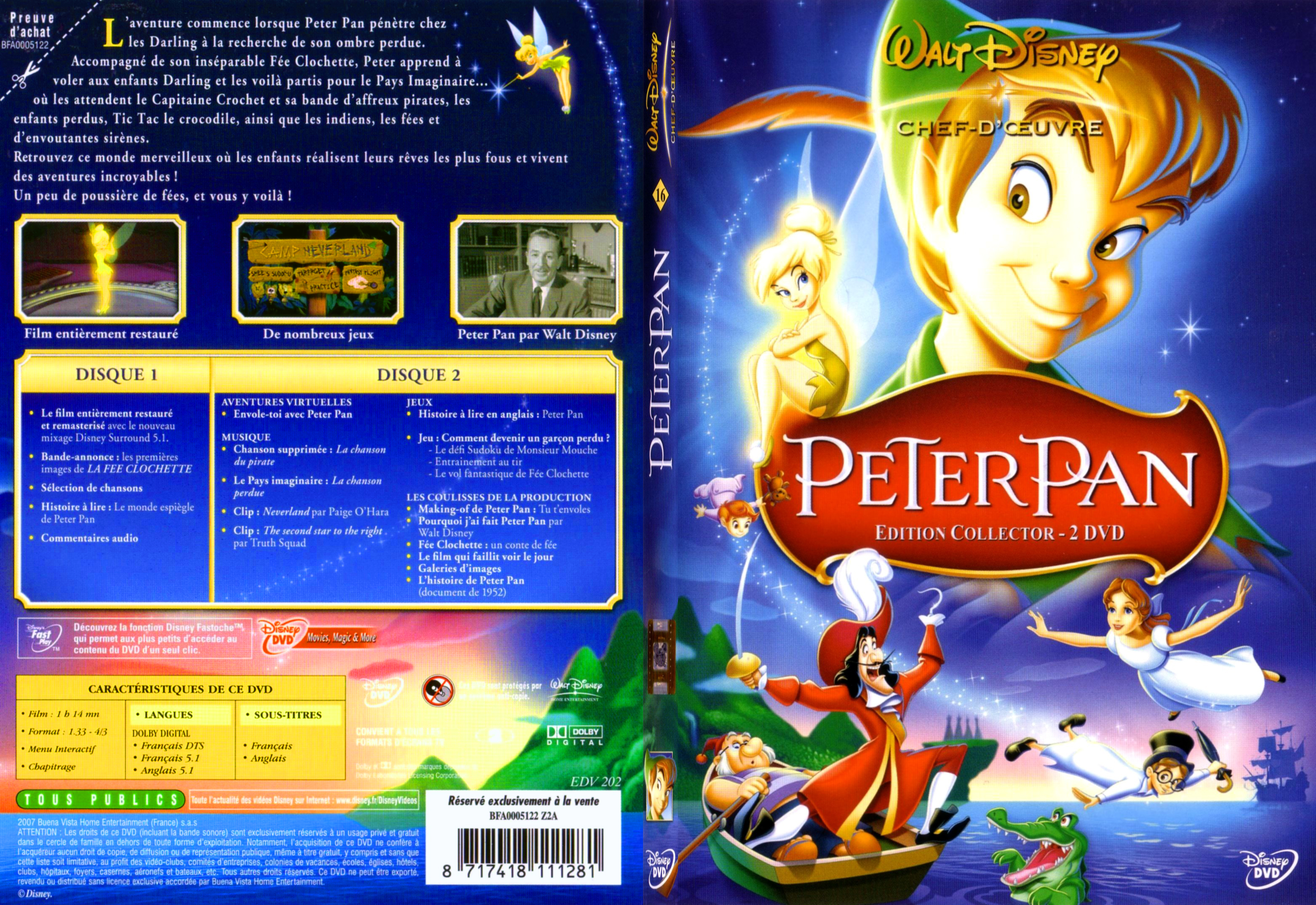 Jaquette DVD Peter Pan - SLIM