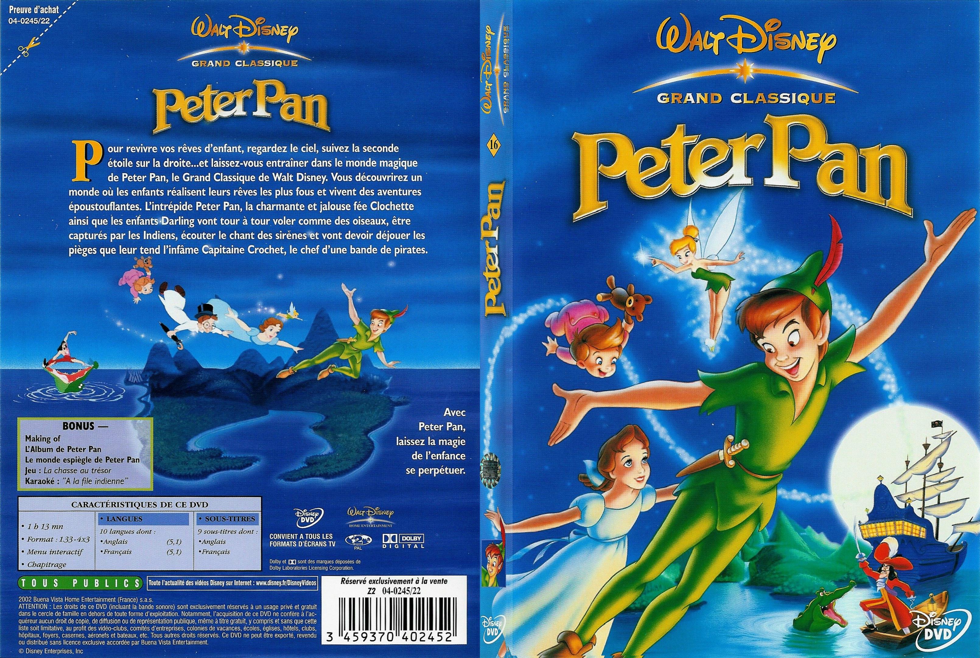 Jaquette DVD Peter Pan - SLIM v2