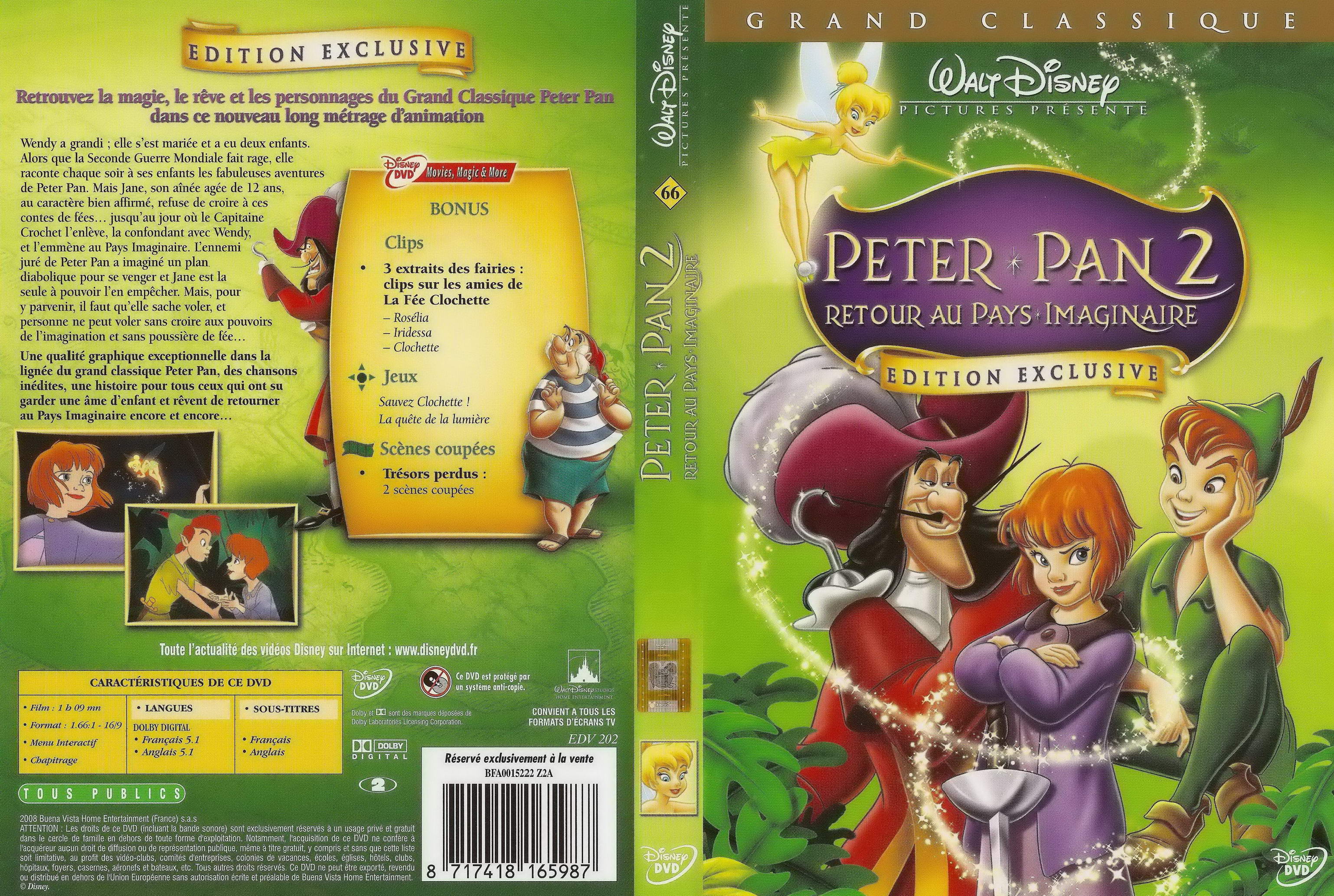 Jaquette DVD Peter pan 2 v2