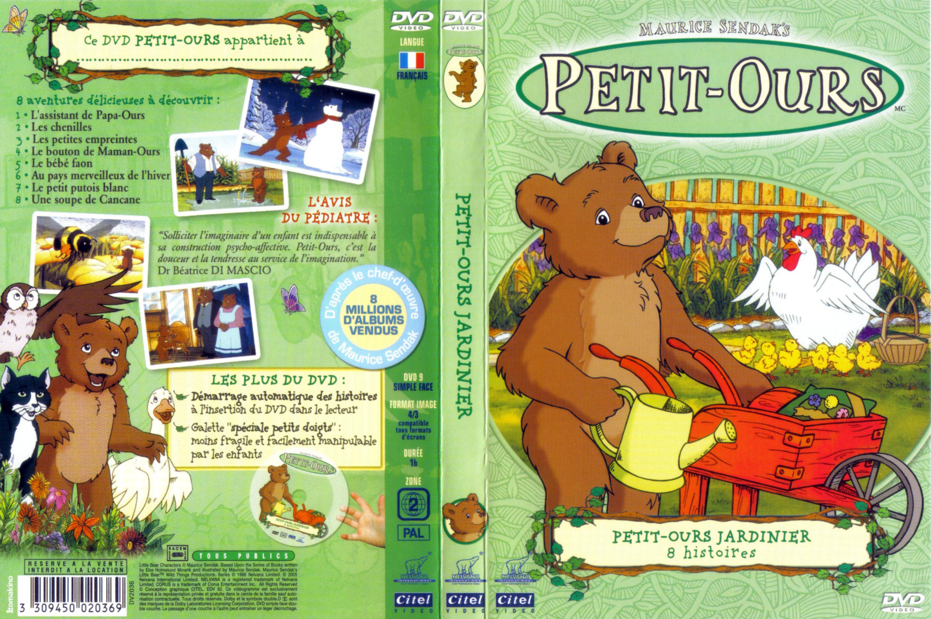 Jaquette DVD Petit-Ours - Jardinier