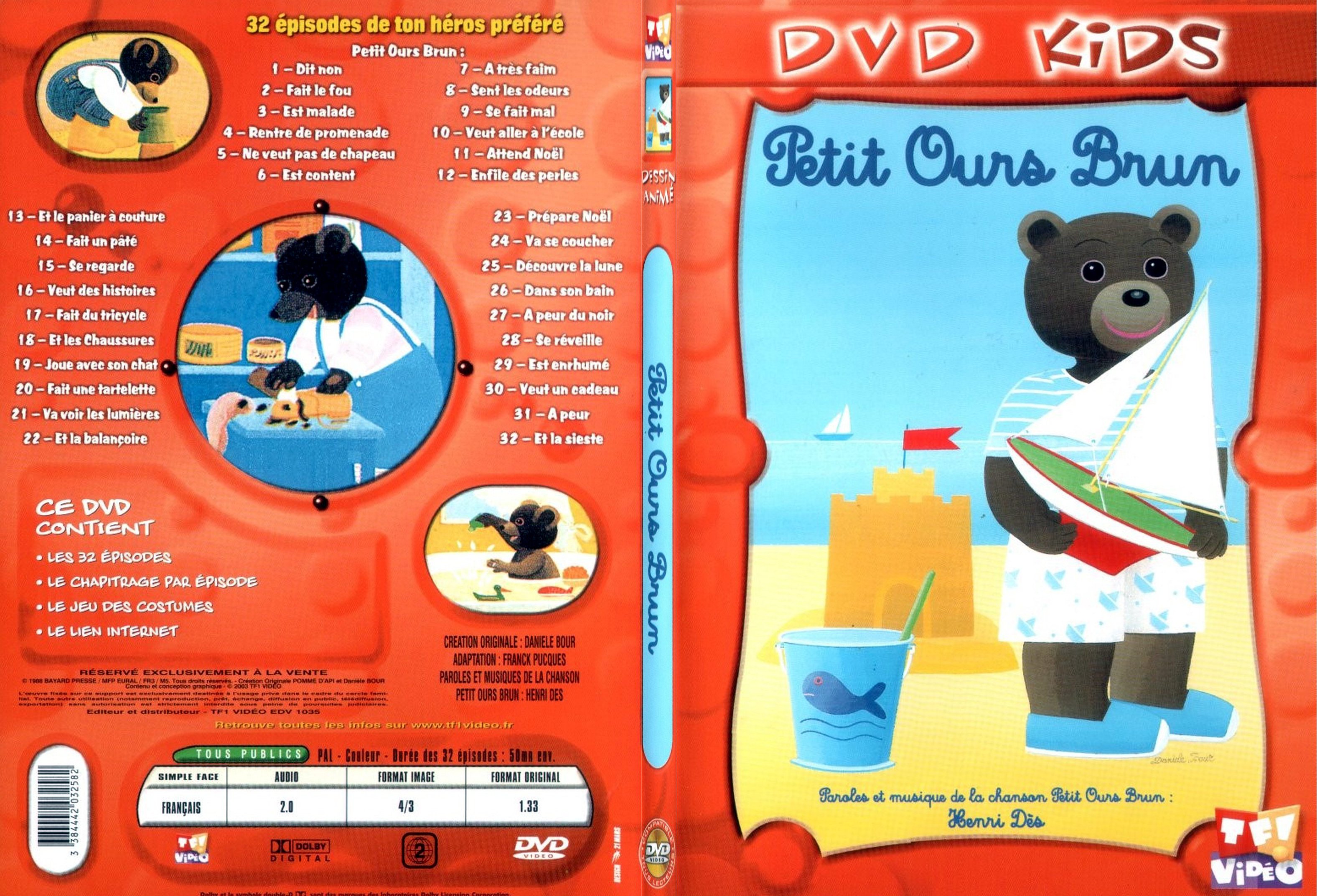 Jaquette DVD Petit ours brun - SLIM