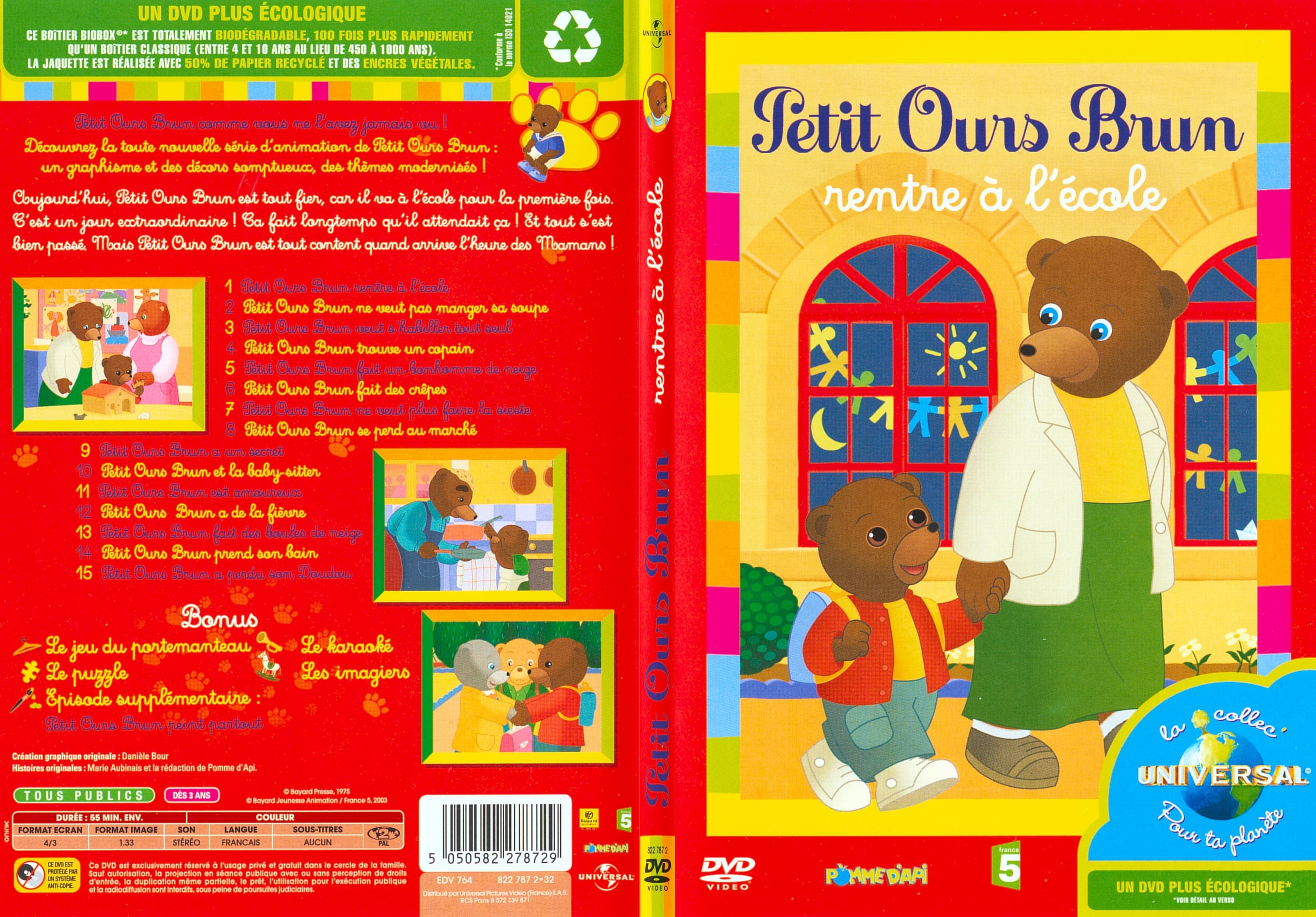 Jaquette DVD Petit ours brun rentre a l