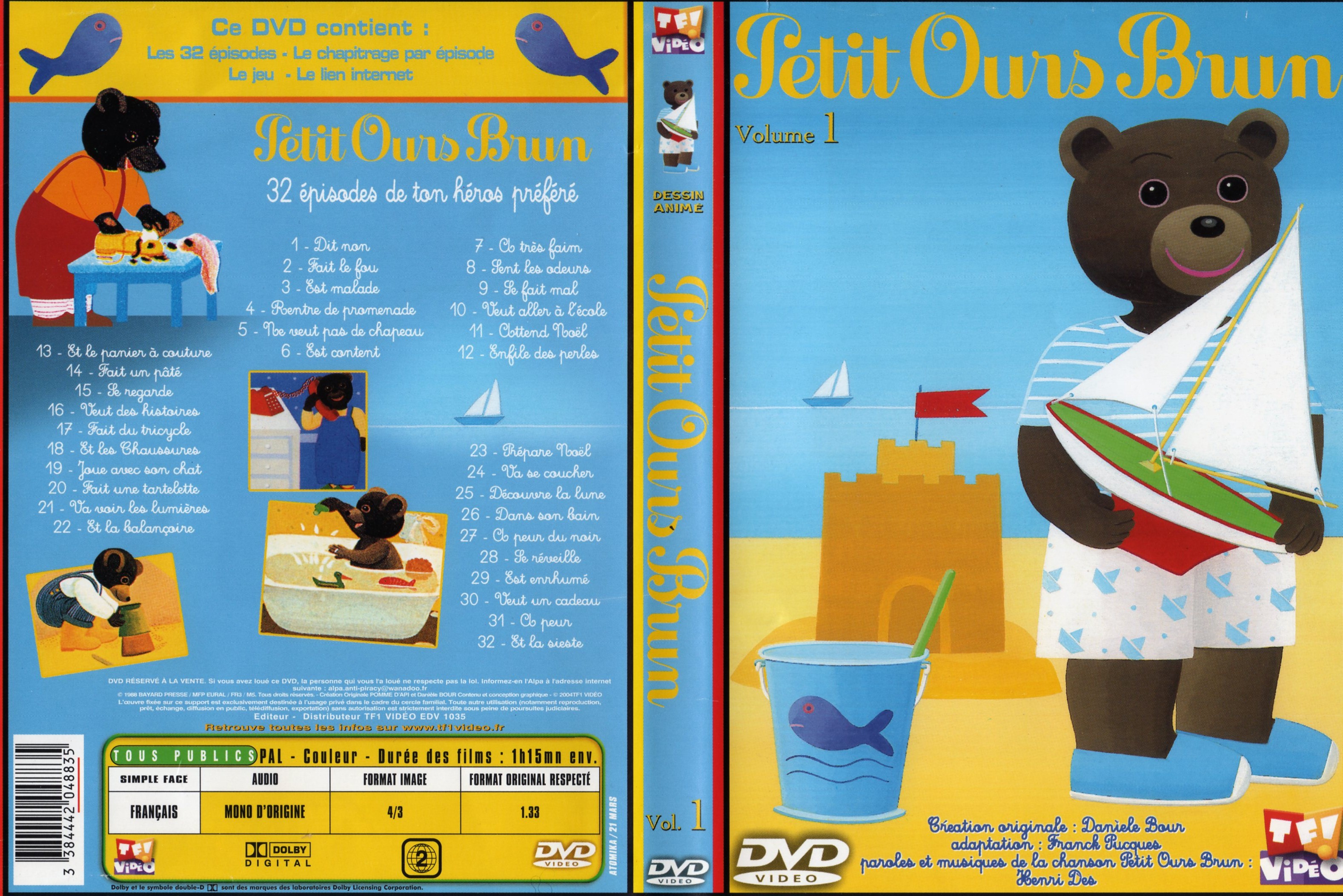 Jaquette DVD Petit ours brun vol 01