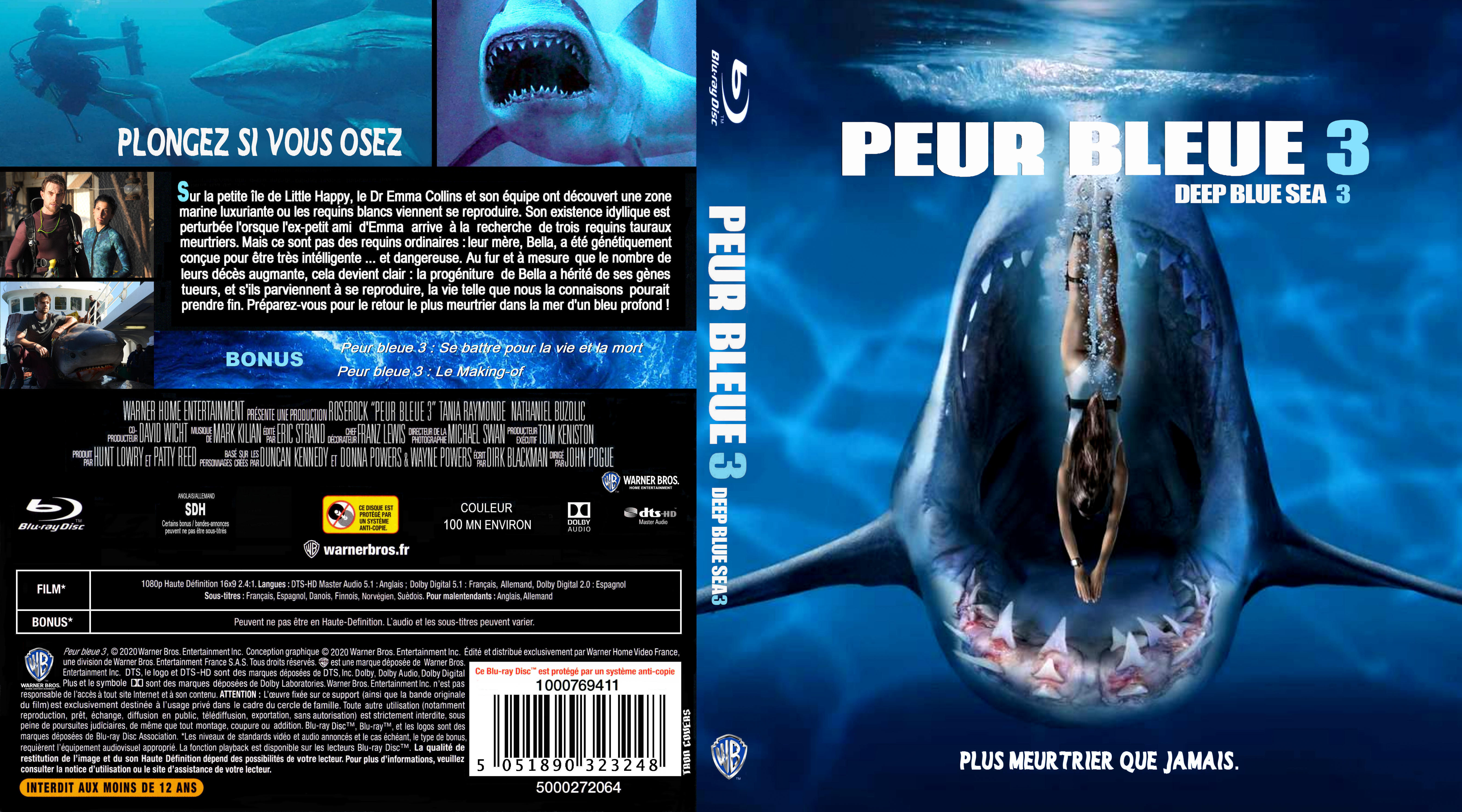 Jaquette DVD Peur bleue 3 custom (BLU-RAY)