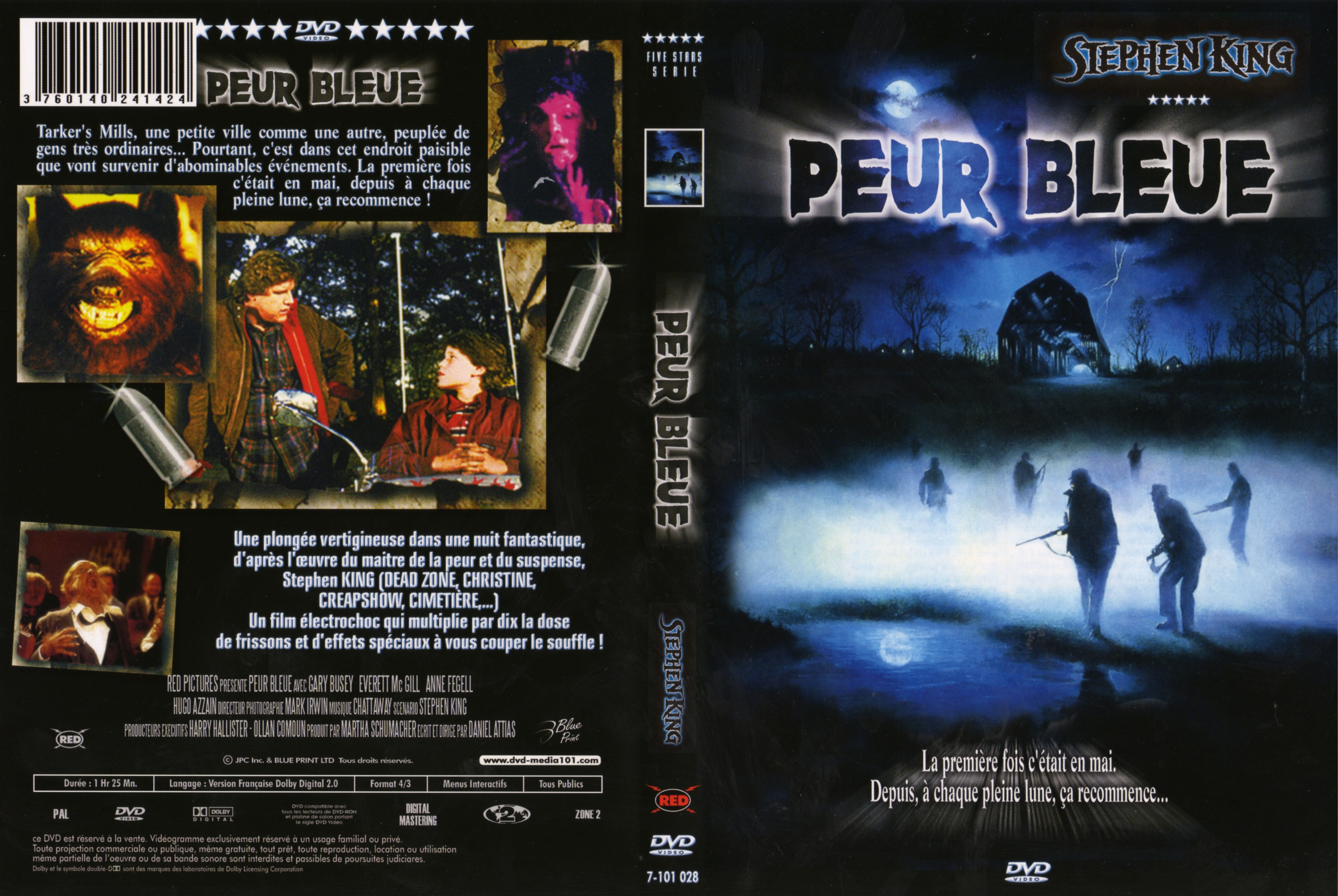 Jaquette DVD Peur bleue (stephen king)