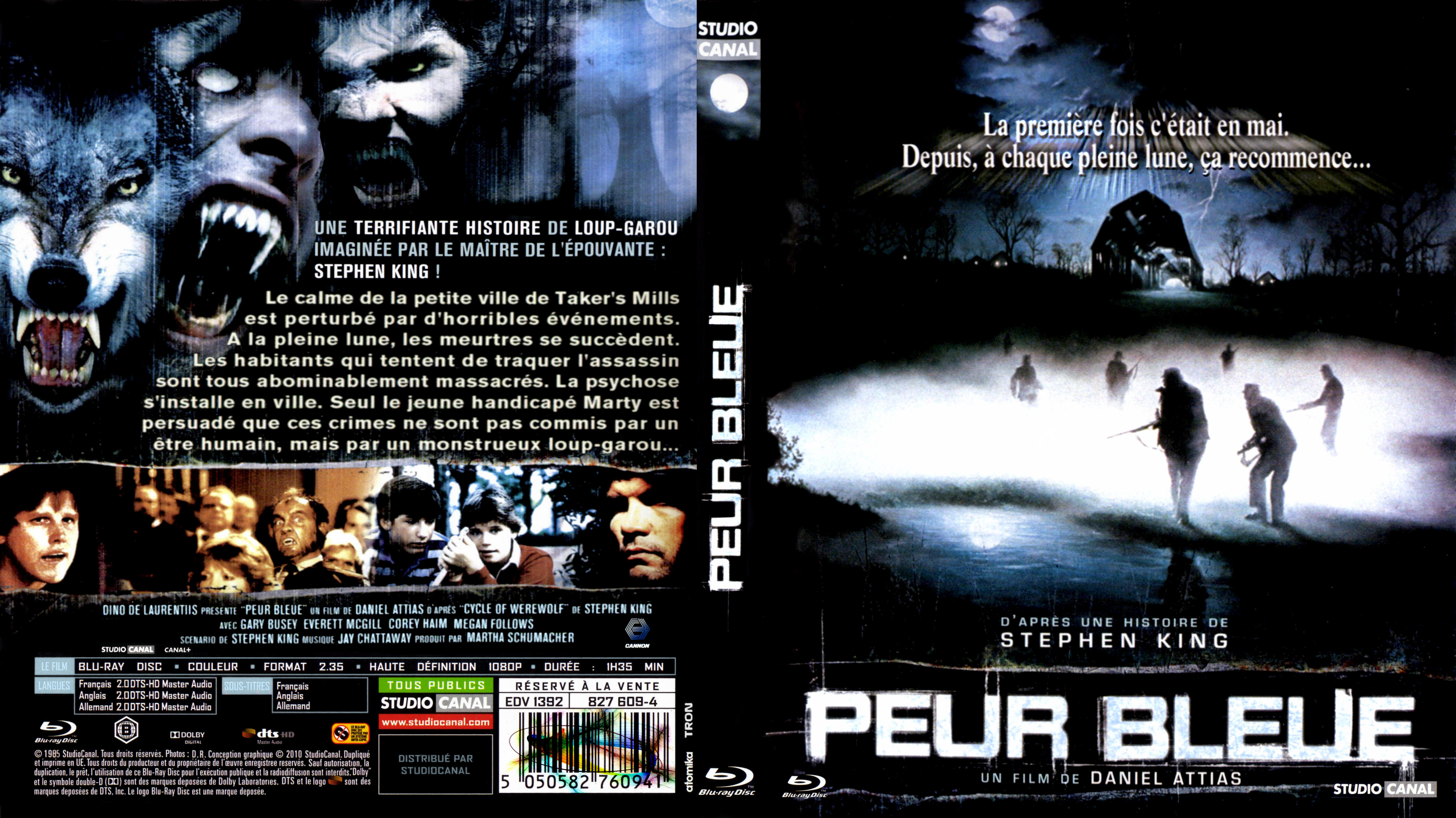 Jaquette DVD Peur bleue (stephen king) custom (BLU-RAY) v2
