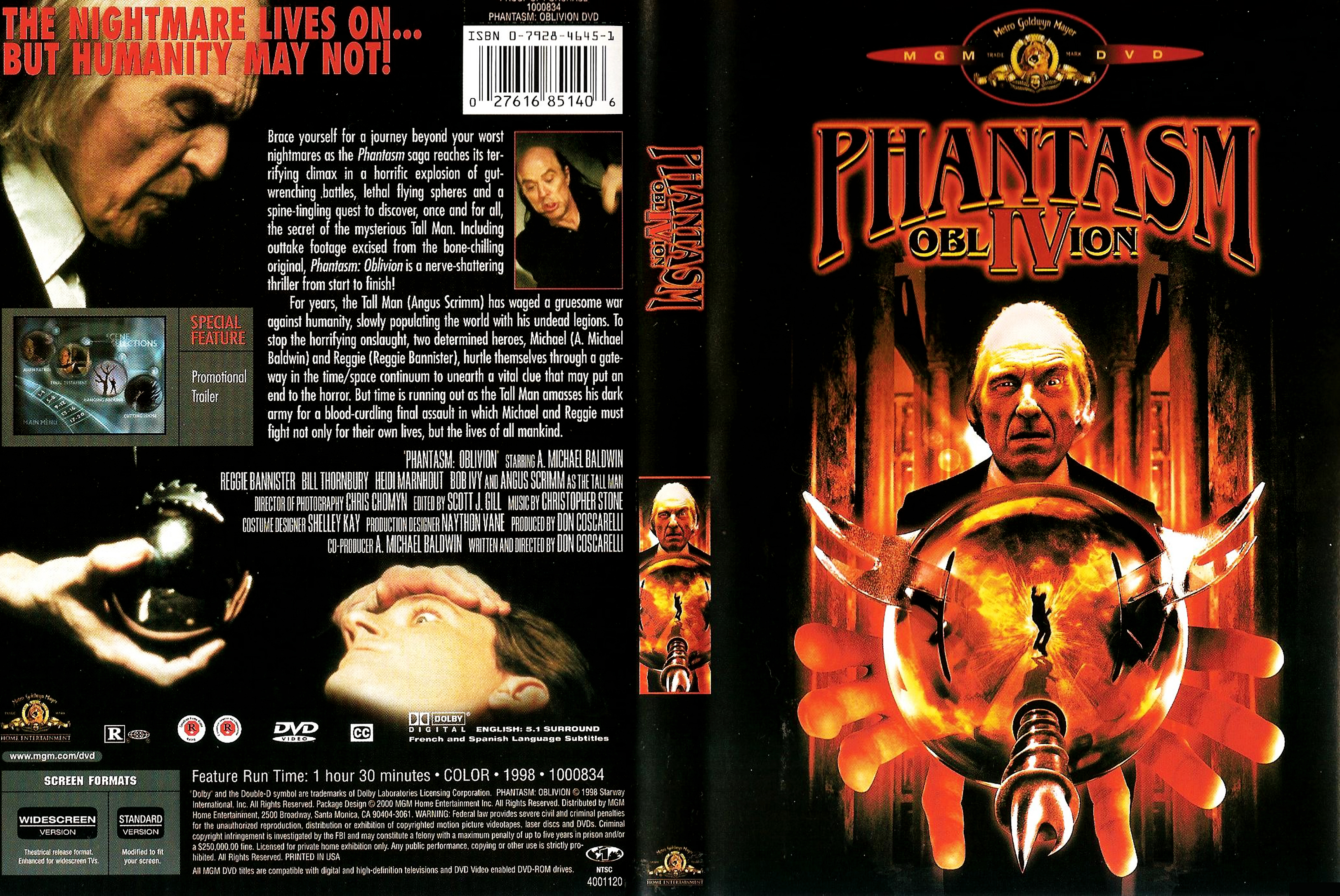 Jaquette DVD Phantasm 4 Zone 1