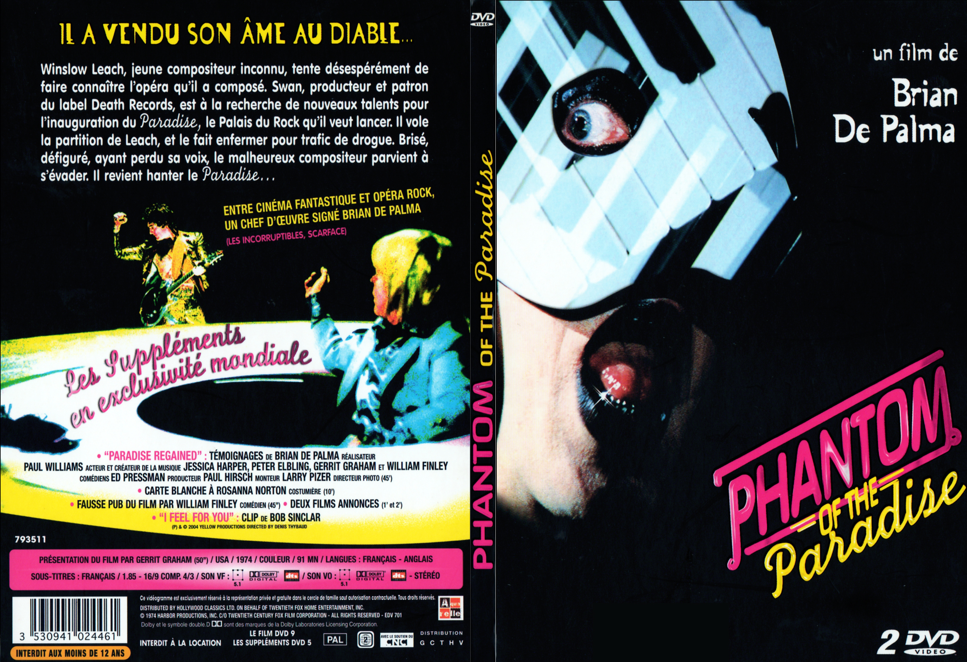 Jaquette DVD Phantom of the paradise - SLIM v3