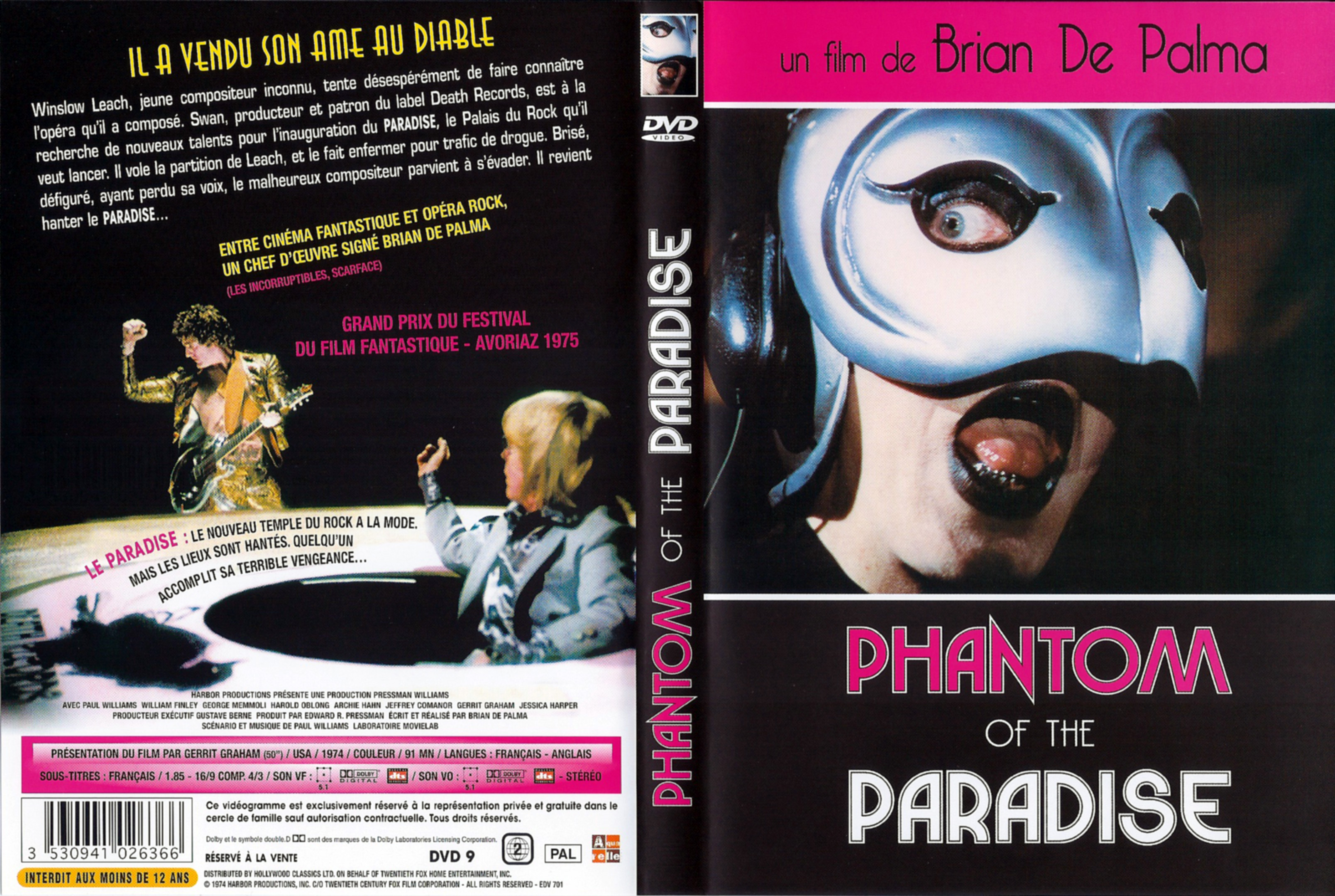 Jaquette DVD Phantom of the paradise v3
