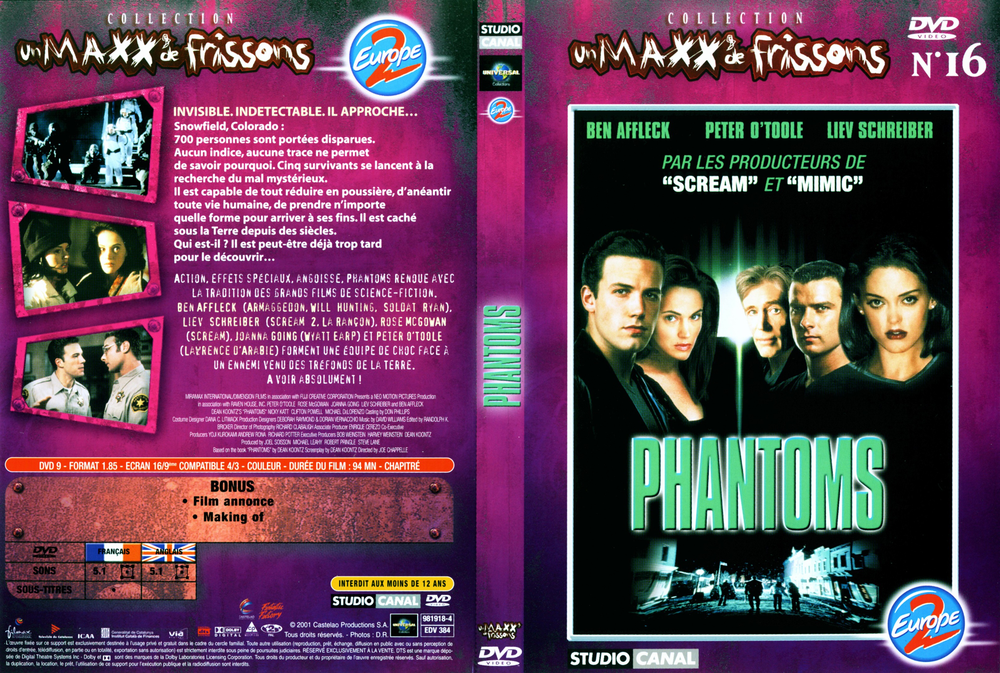 Jaquette DVD Phantoms v2