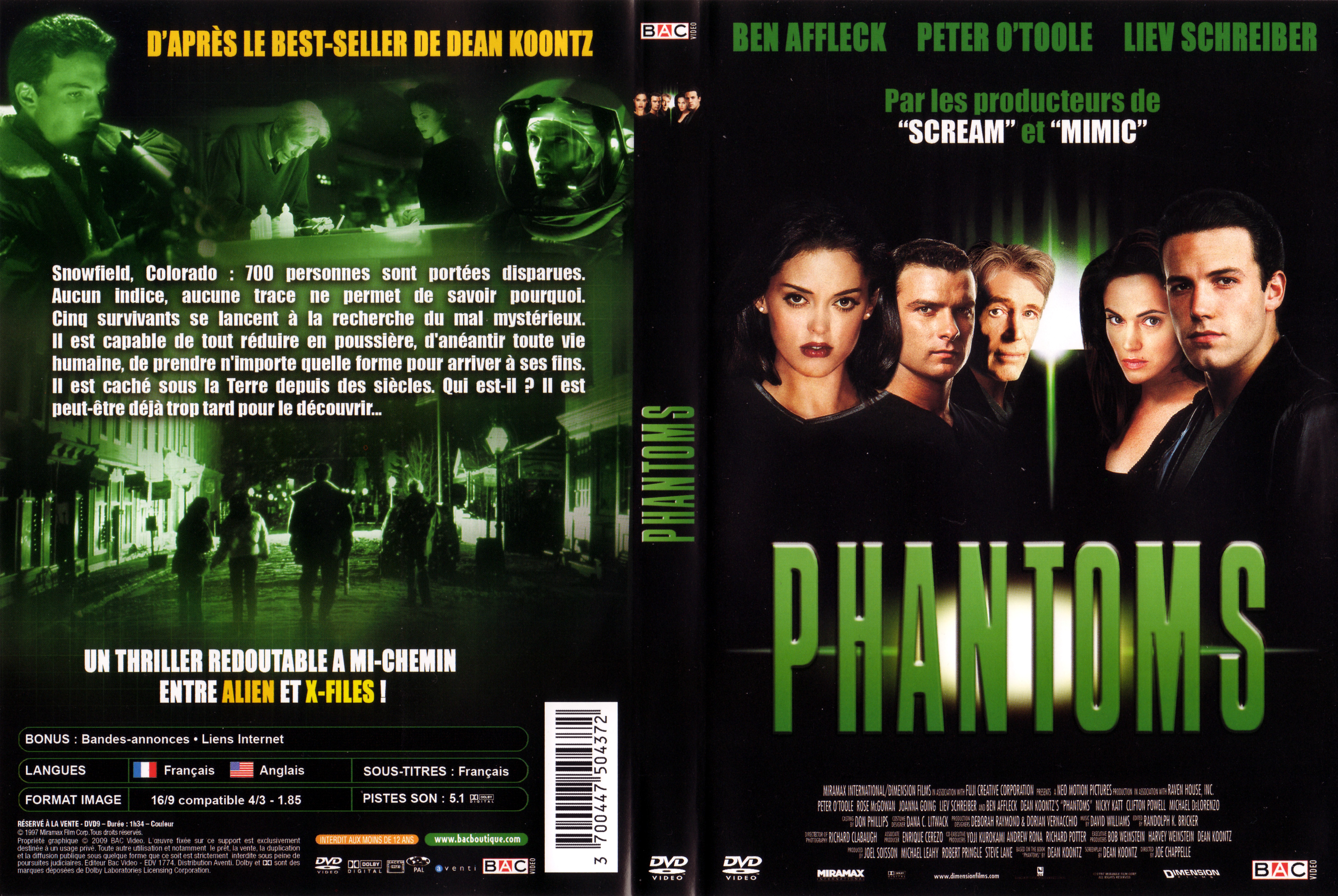 Jaquette DVD Phantoms v5