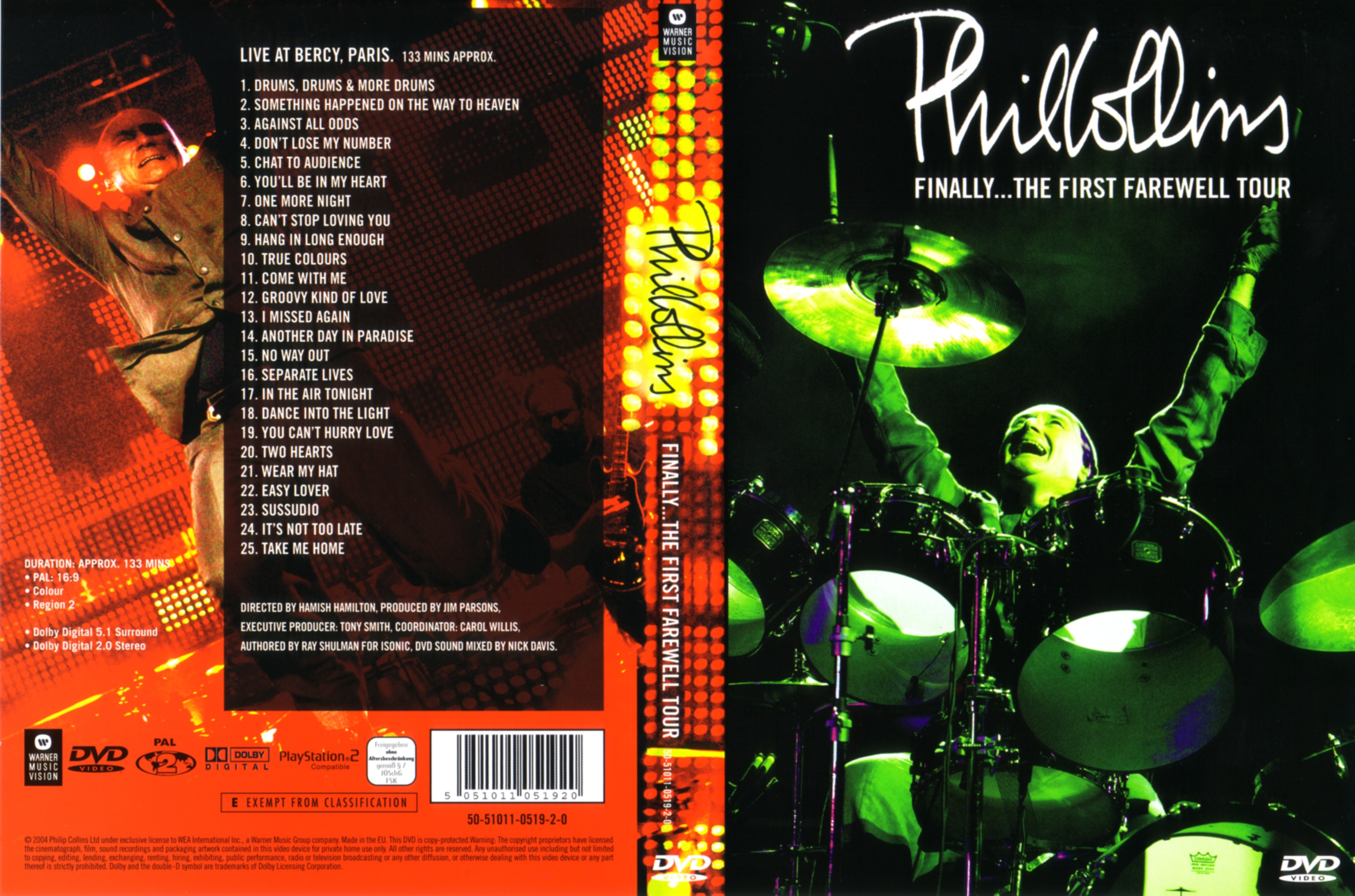 Jaquette DVD Phil Collins Finally The First Farewell Tour