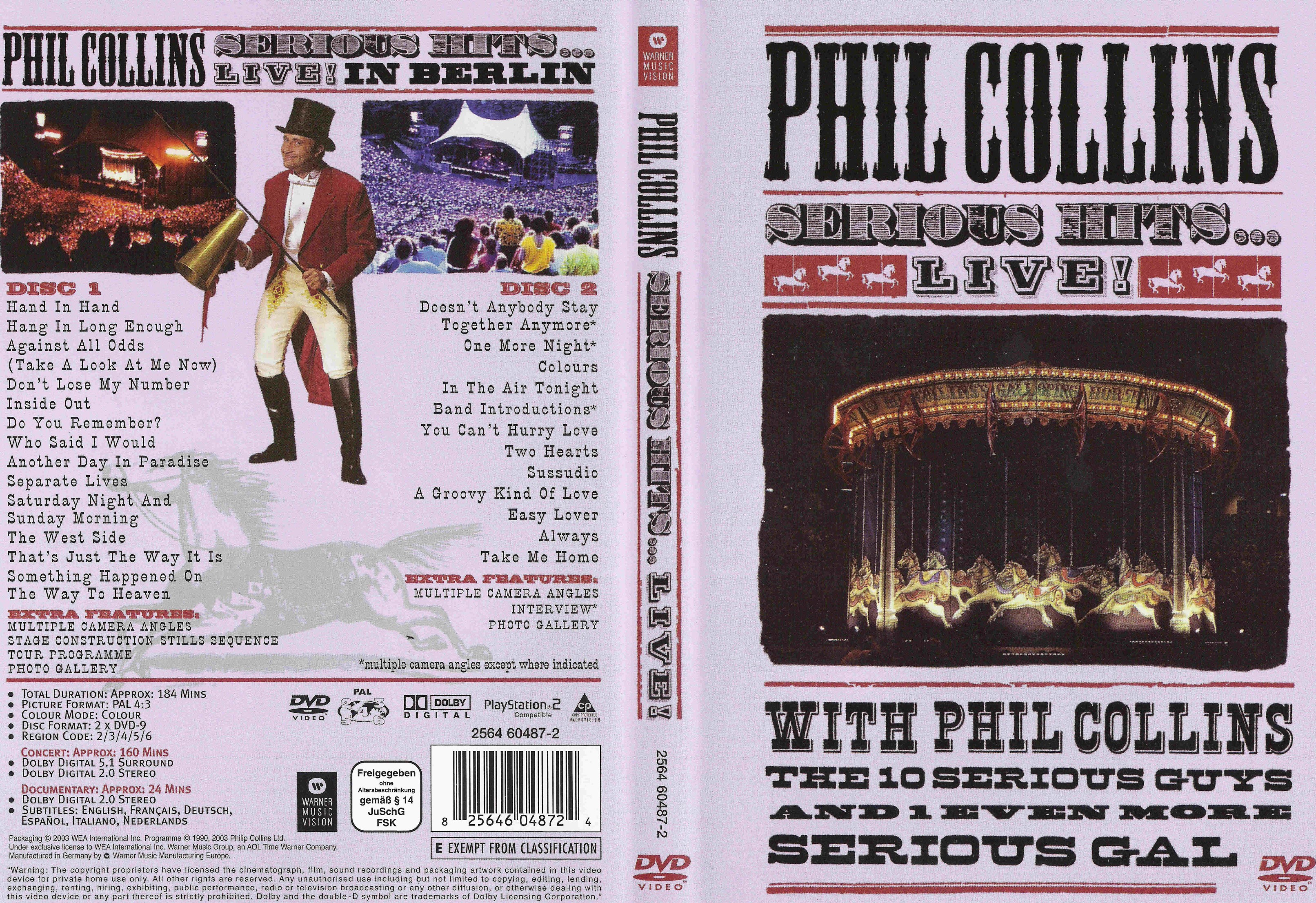 Jaquette DVD Phil Collins Serious Hits Live