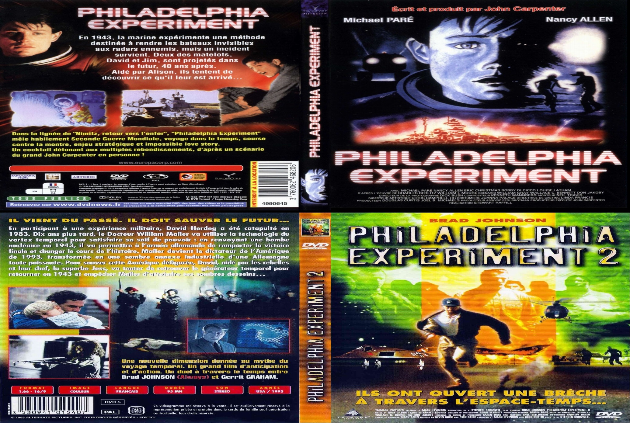 Jaquette DVD Philadelphia Experiment 1 & 2 custom