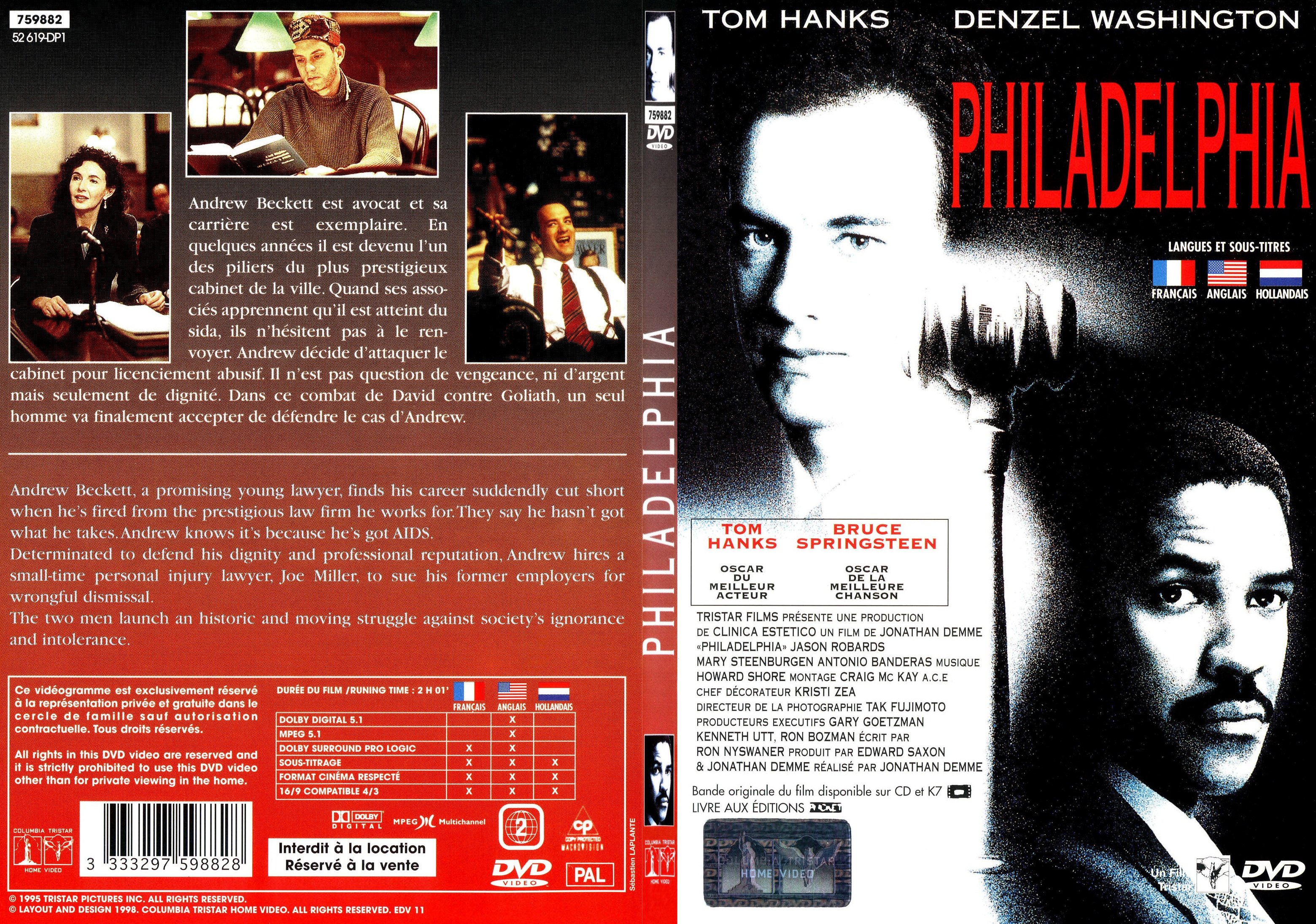 Jaquette DVD Philadelphia - SLIM