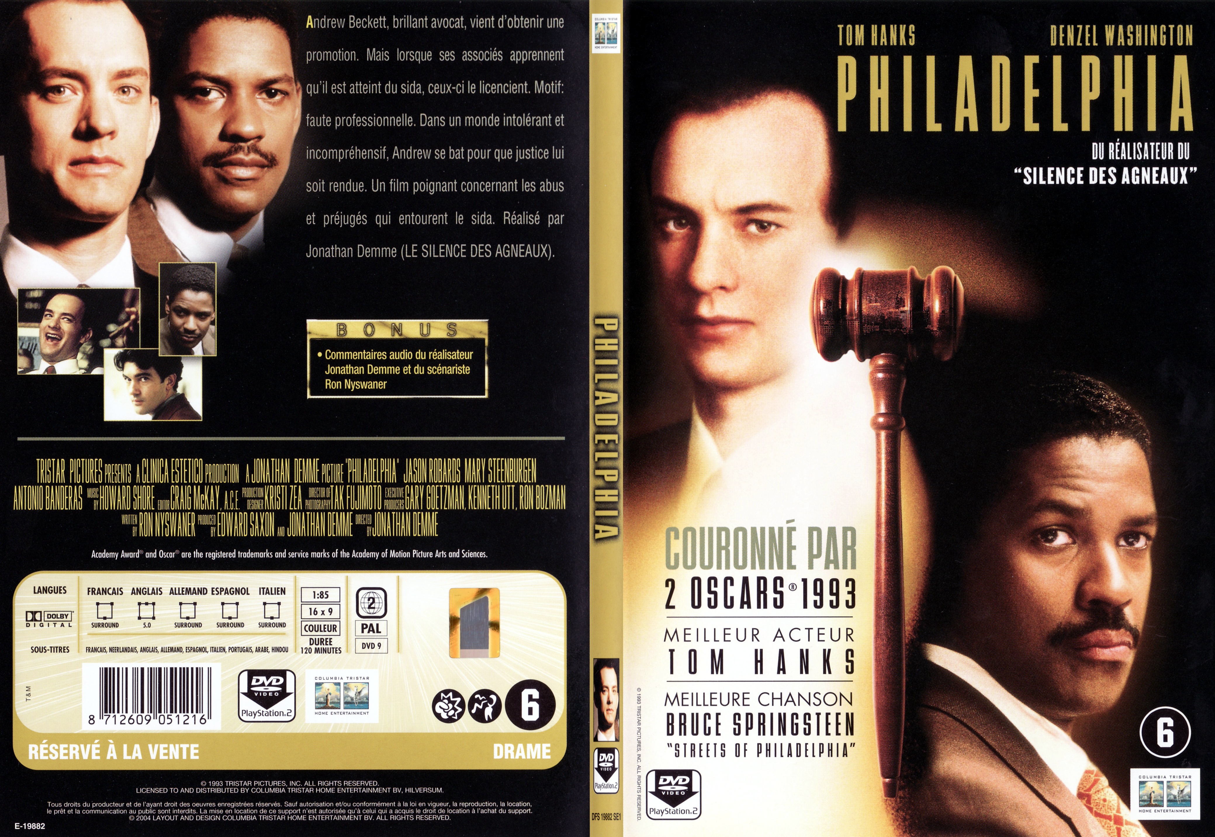 Jaquette DVD Philadelphia - SLIM v3