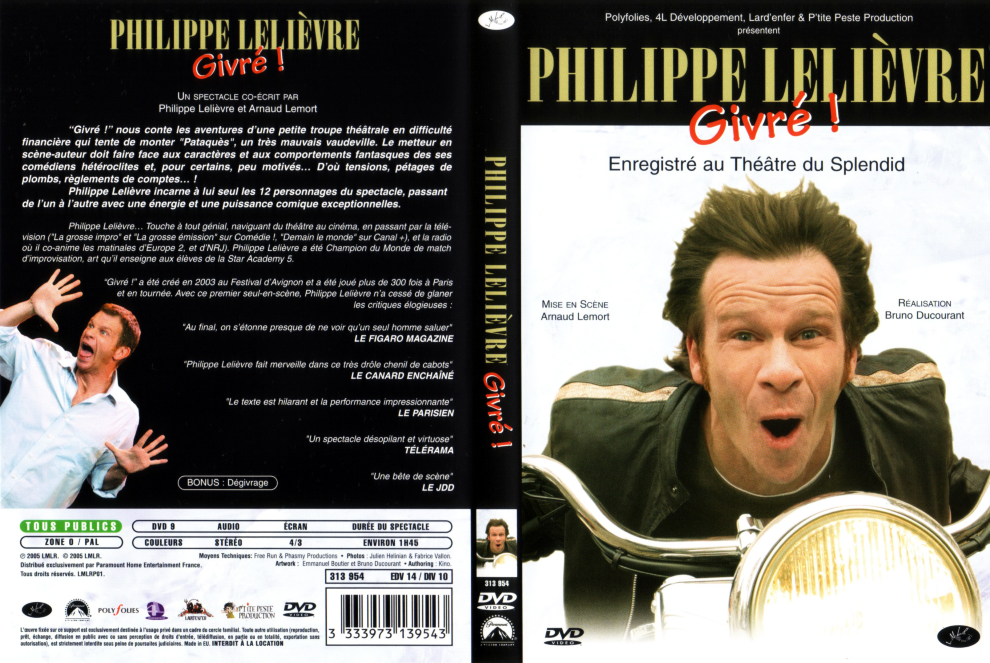 Jaquette DVD Philippe Lelievre - Givr