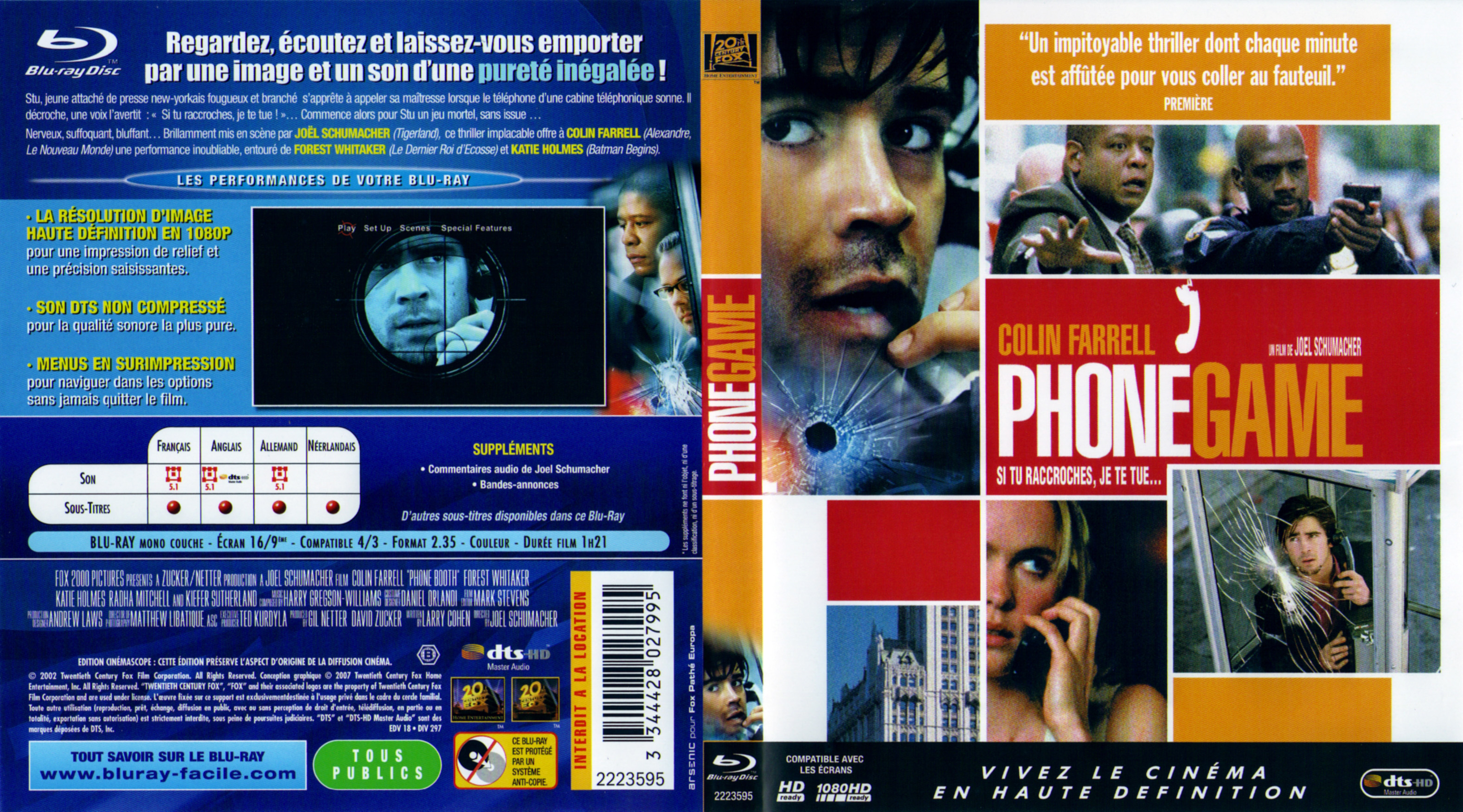 Jaquette DVD Phone game (BLU-RAY)