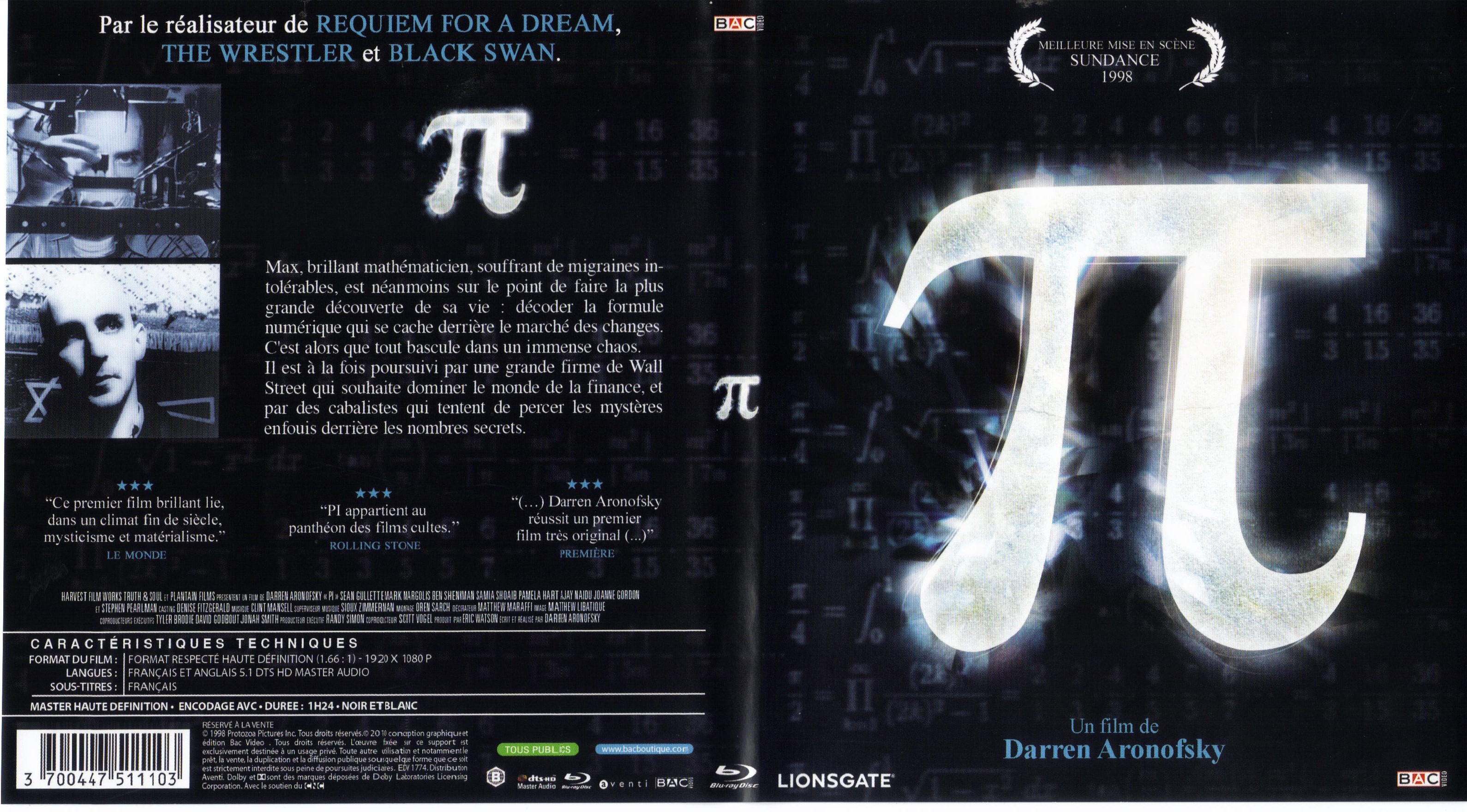 Jaquette DVD Pi (BLU-RAY)