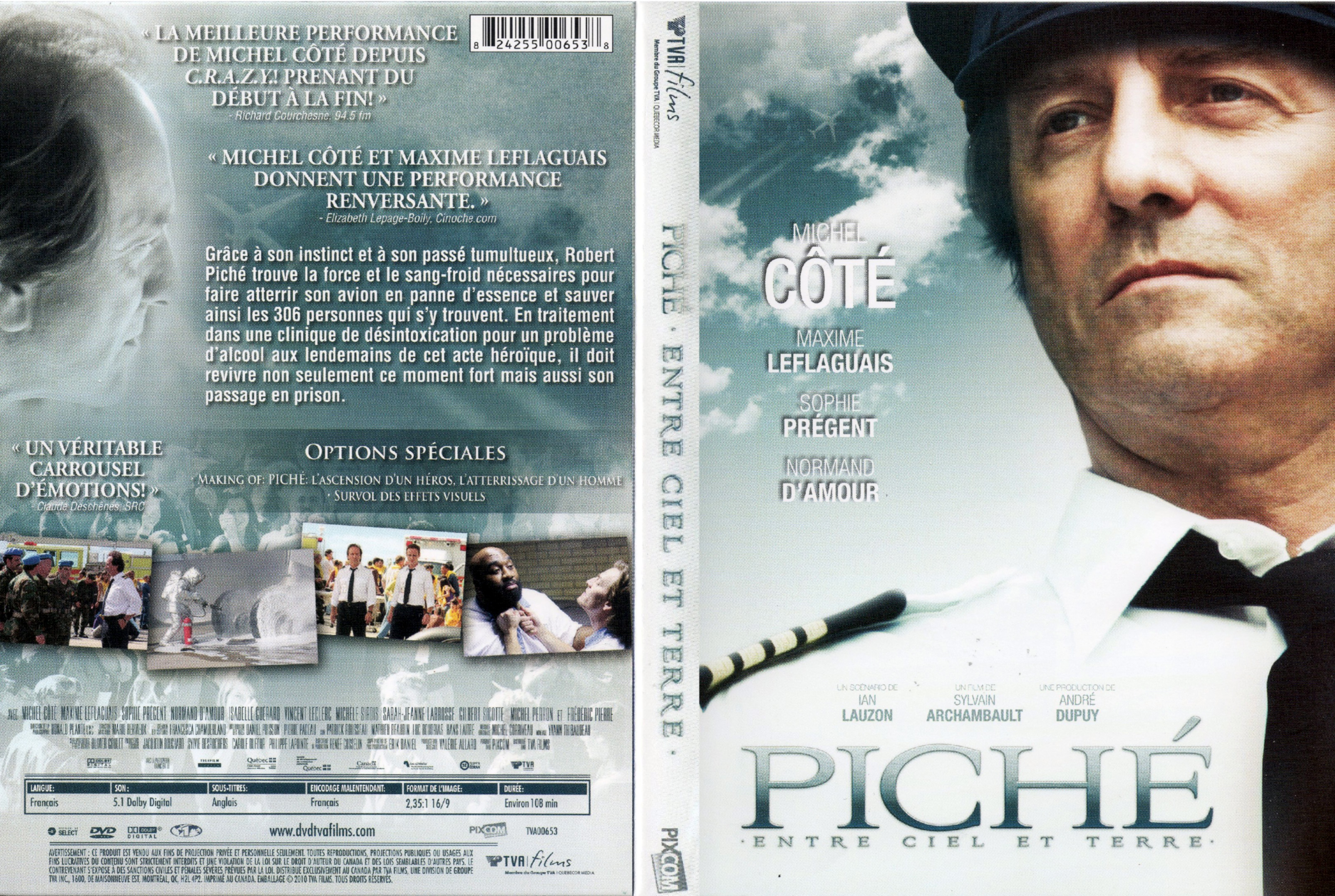 Jaquette DVD Pich entre ciel et terre (Canadienne)