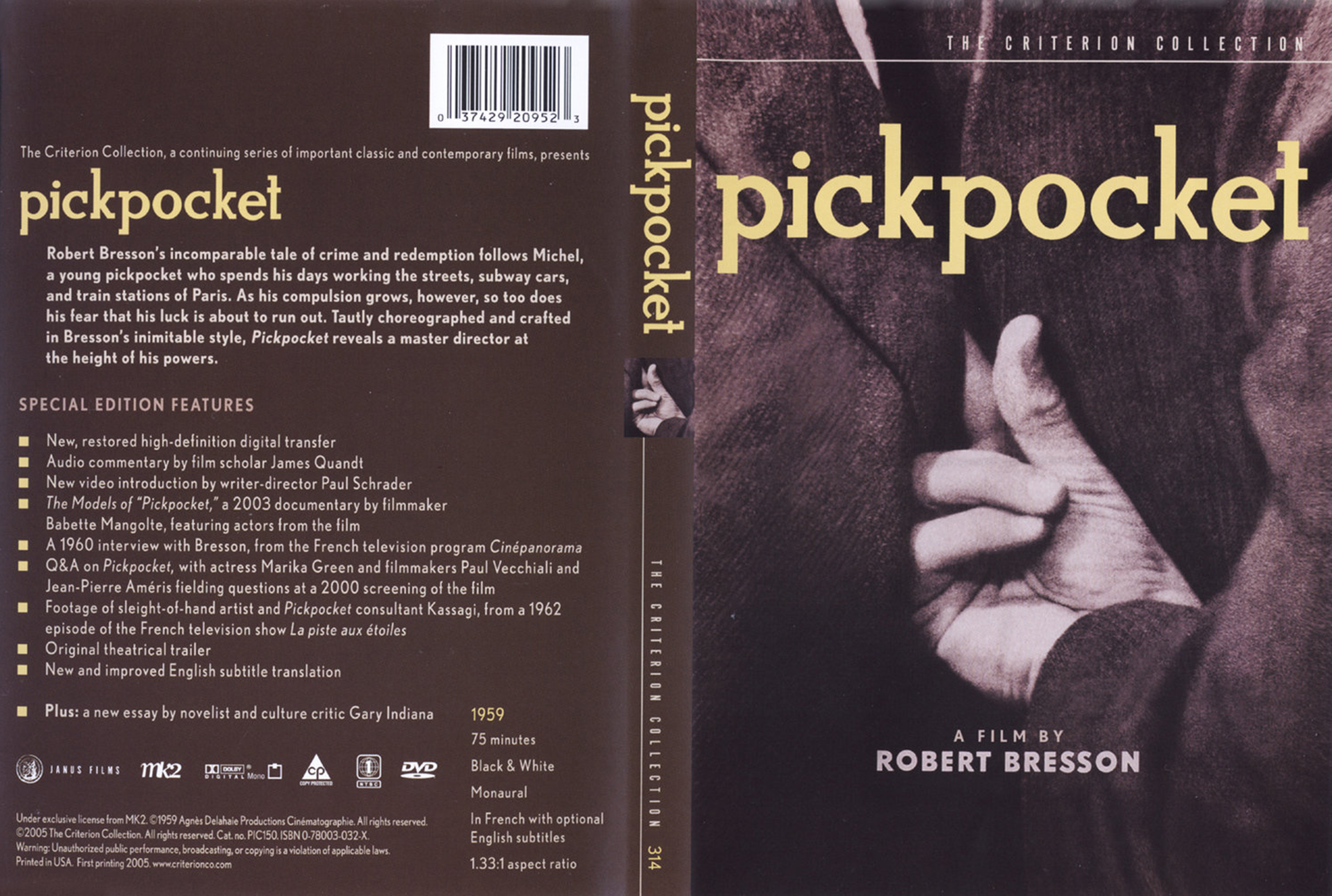 Jaquette DVD Pickpocket