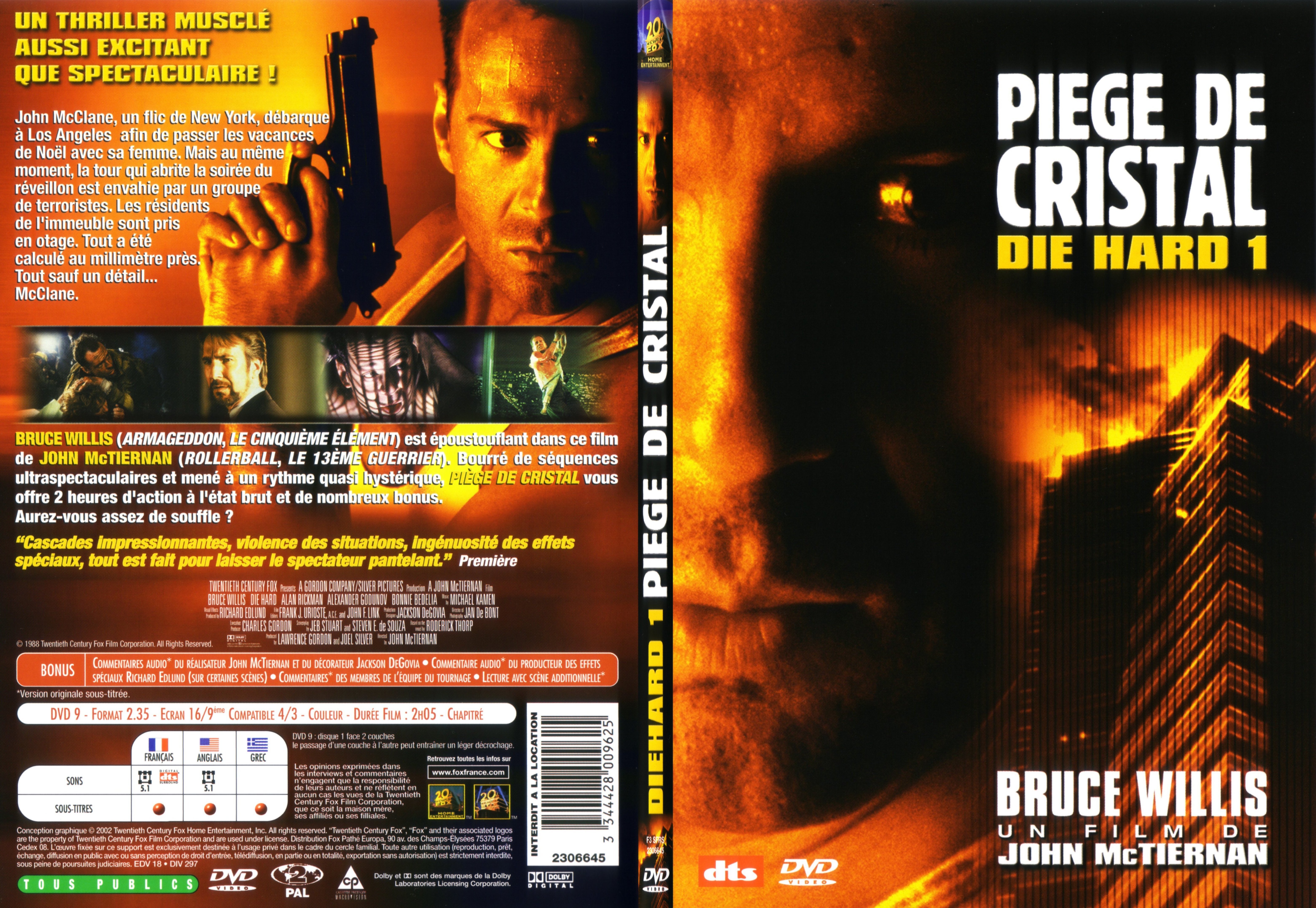 Jaquette DVD Piege de cristal - SLIM