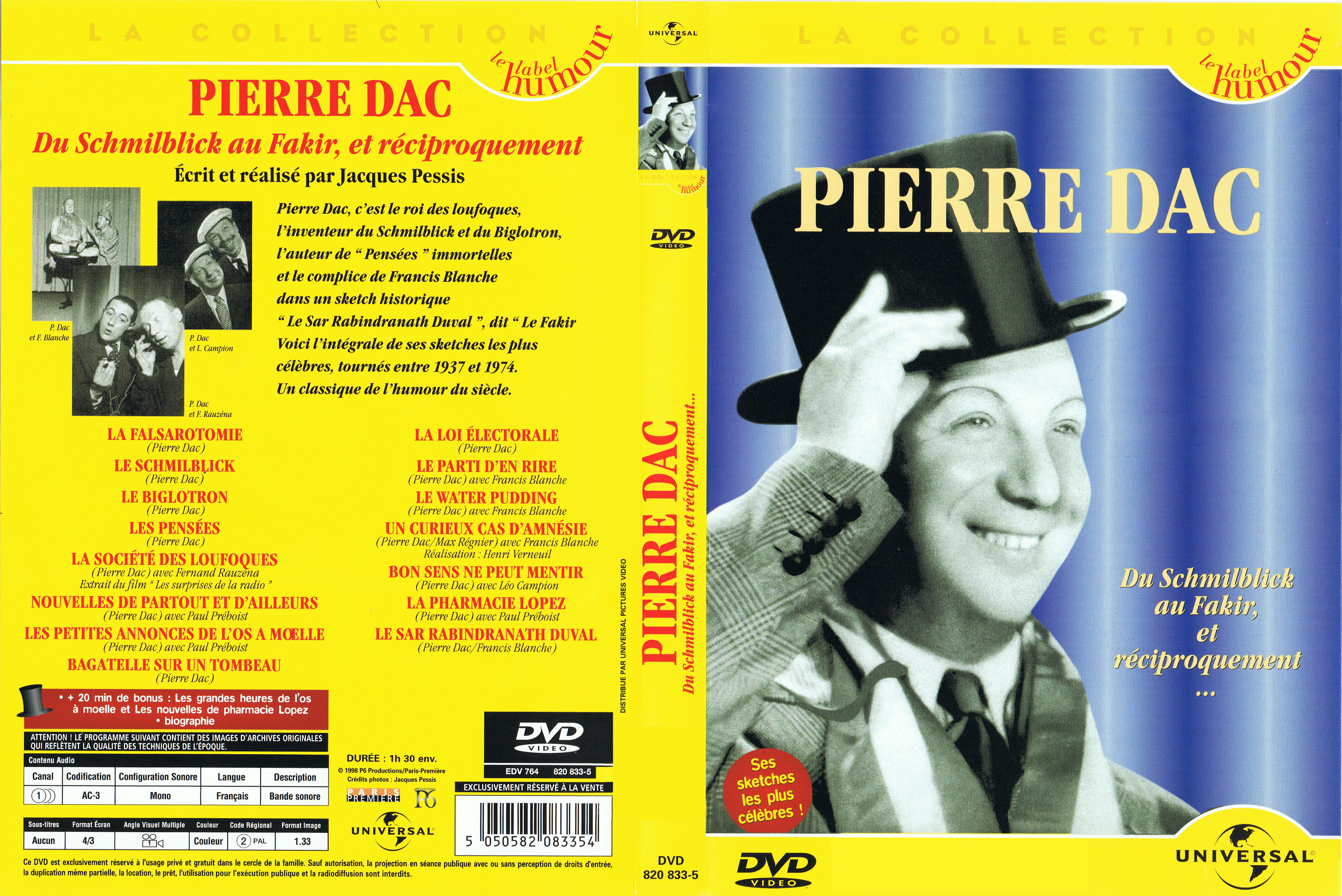 Jaquette DVD Pierre Dac