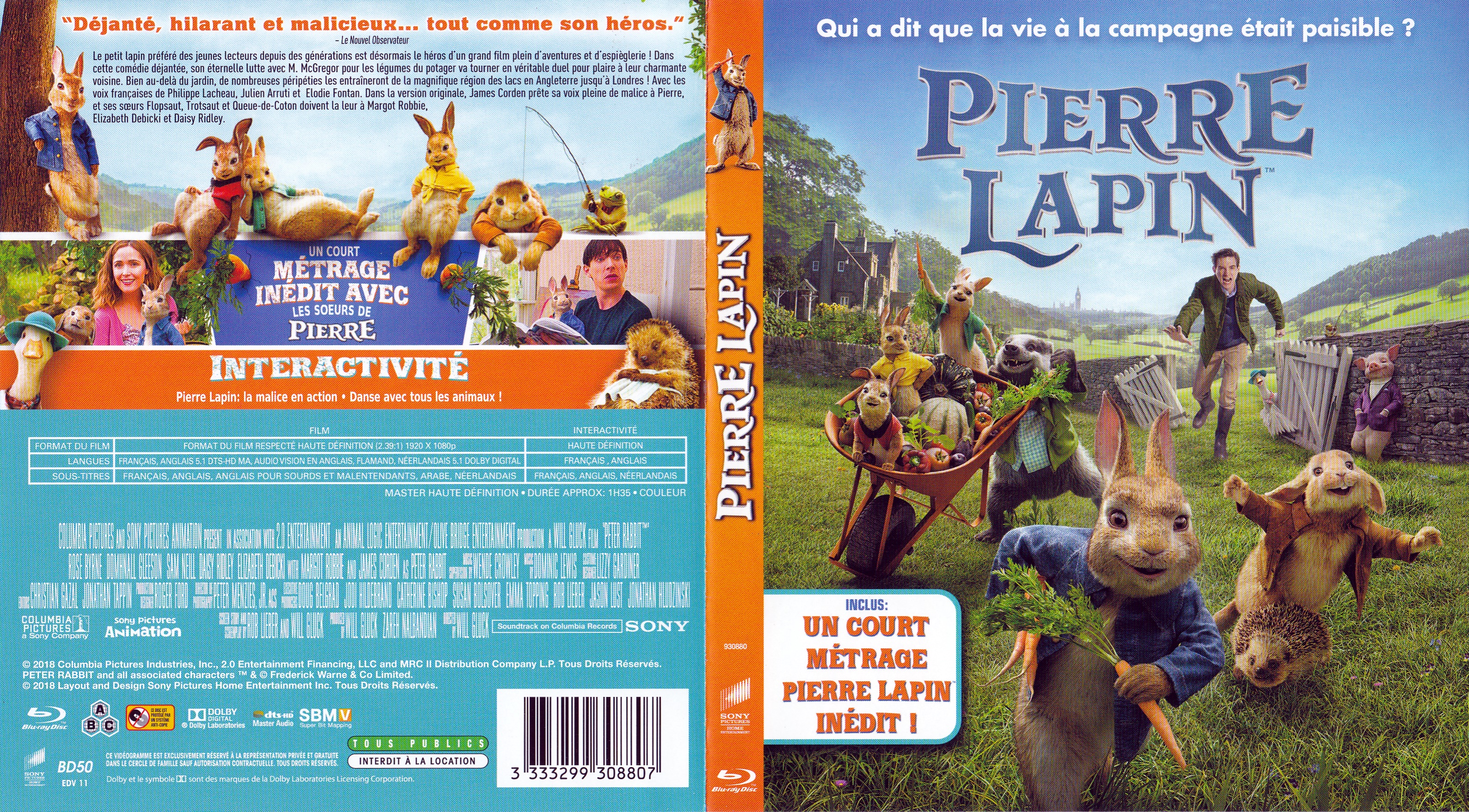 Jaquette DVD Pierre Lapin (BLU-RAY)