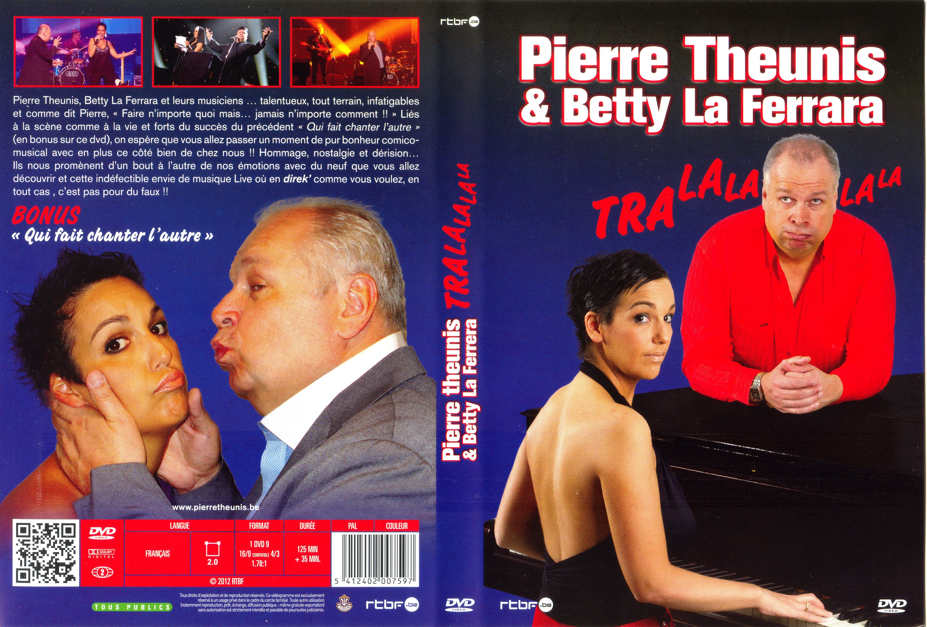 Jaquette DVD Pierre Theunis & Betty La Ferrara