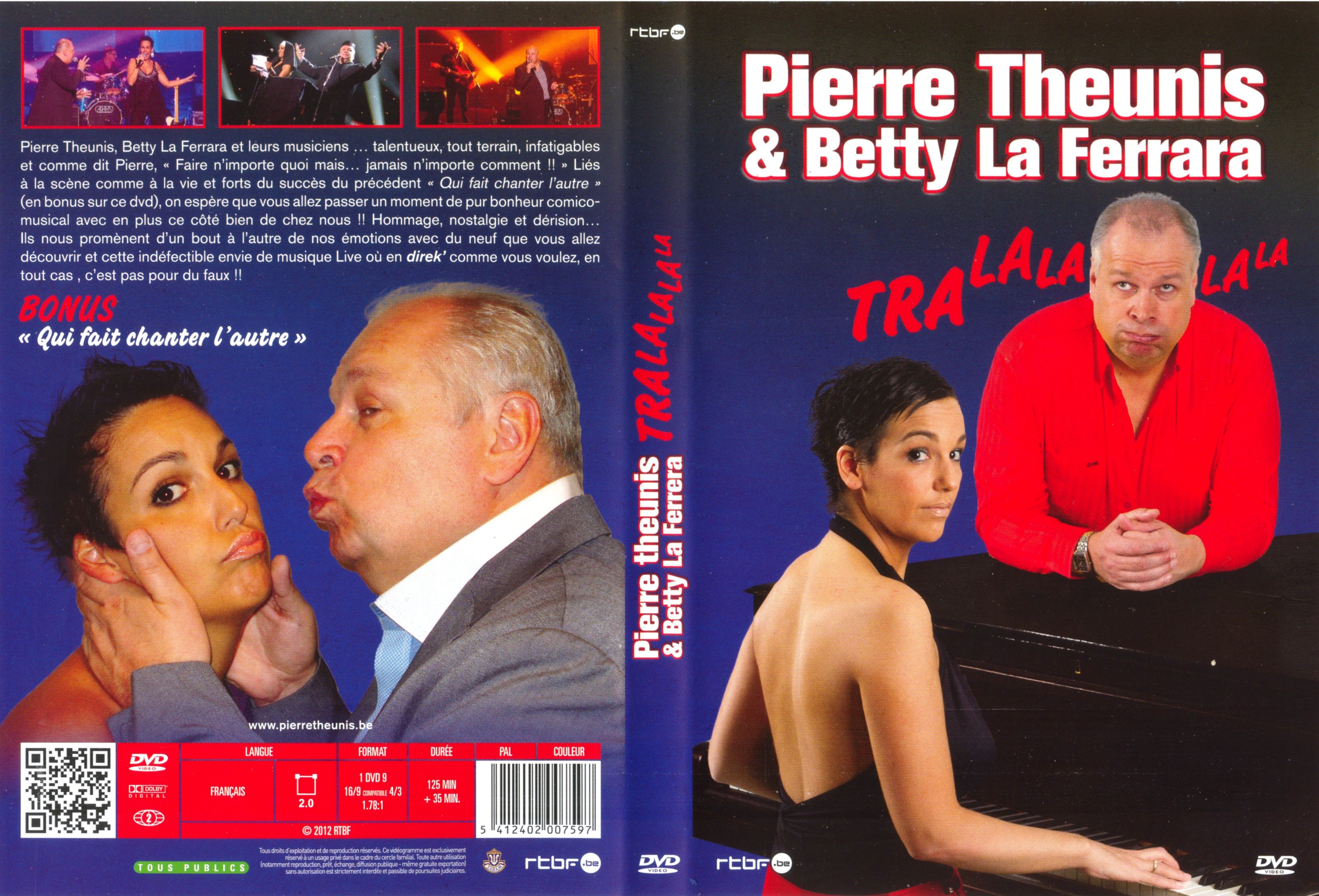 Jaquette DVD Pierre Theunis & betty la ferrara