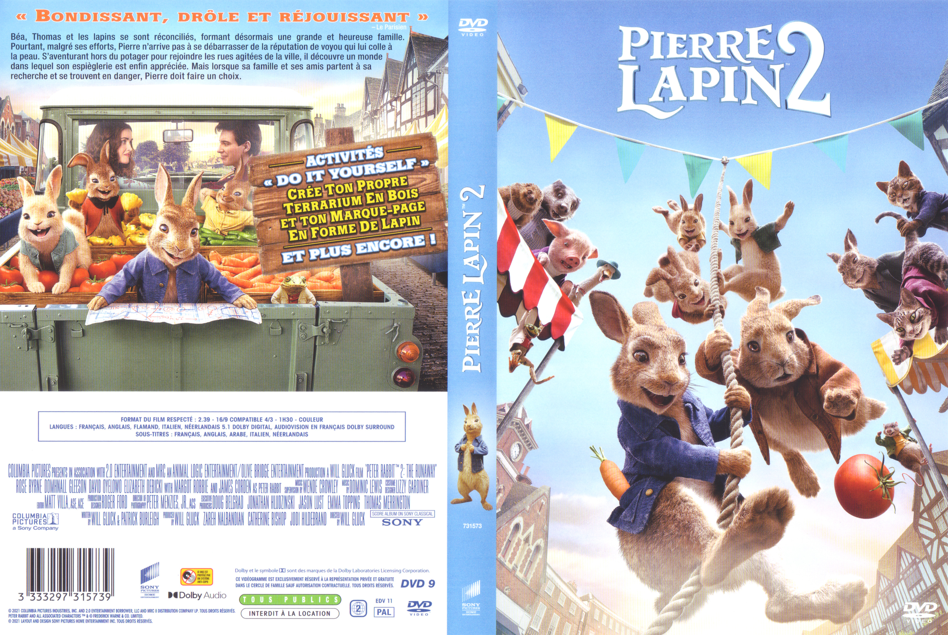 Jaquette DVD Pierre lapin 2