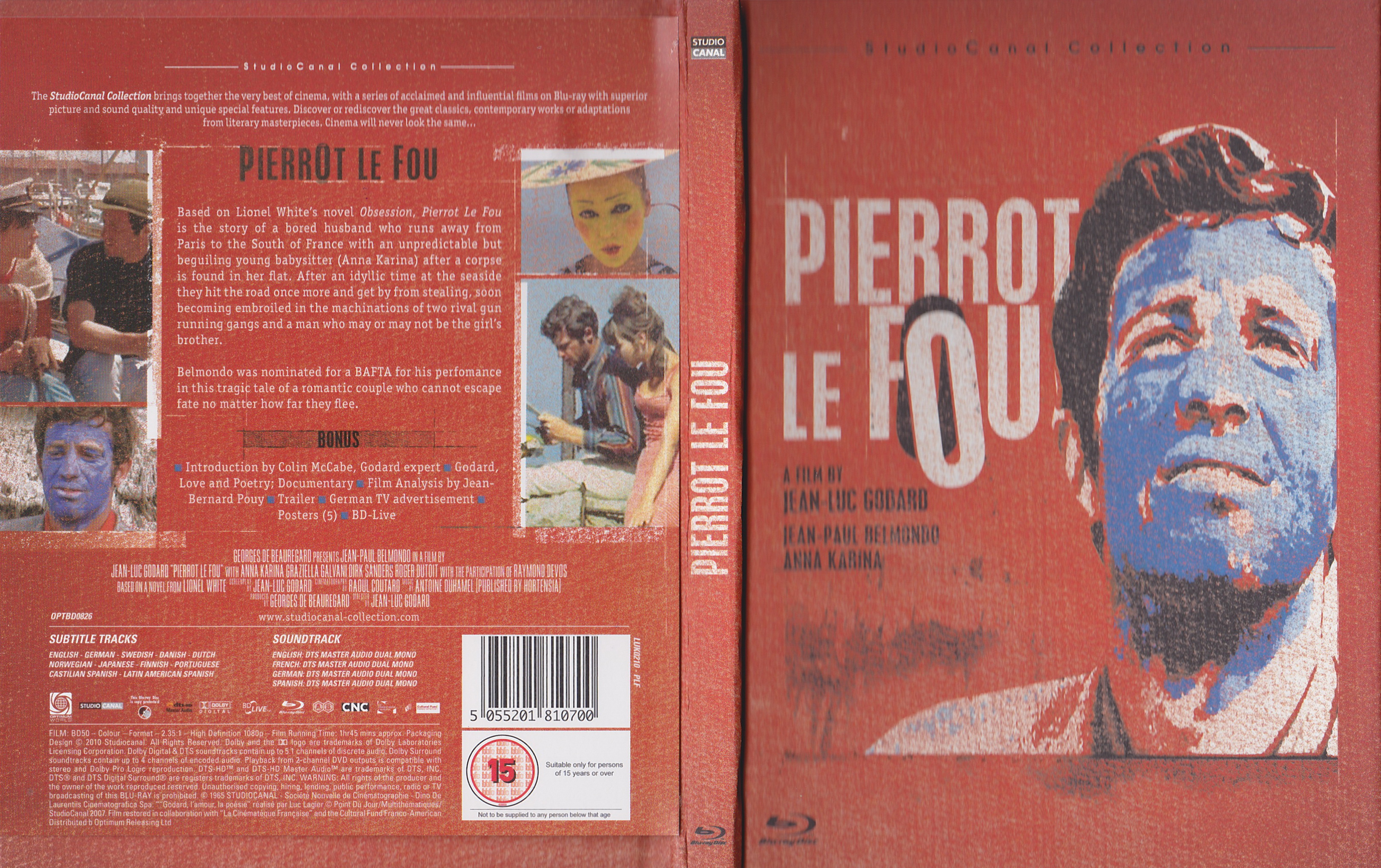 Jaquette DVD Pierrot le fou (BLU-RAY)