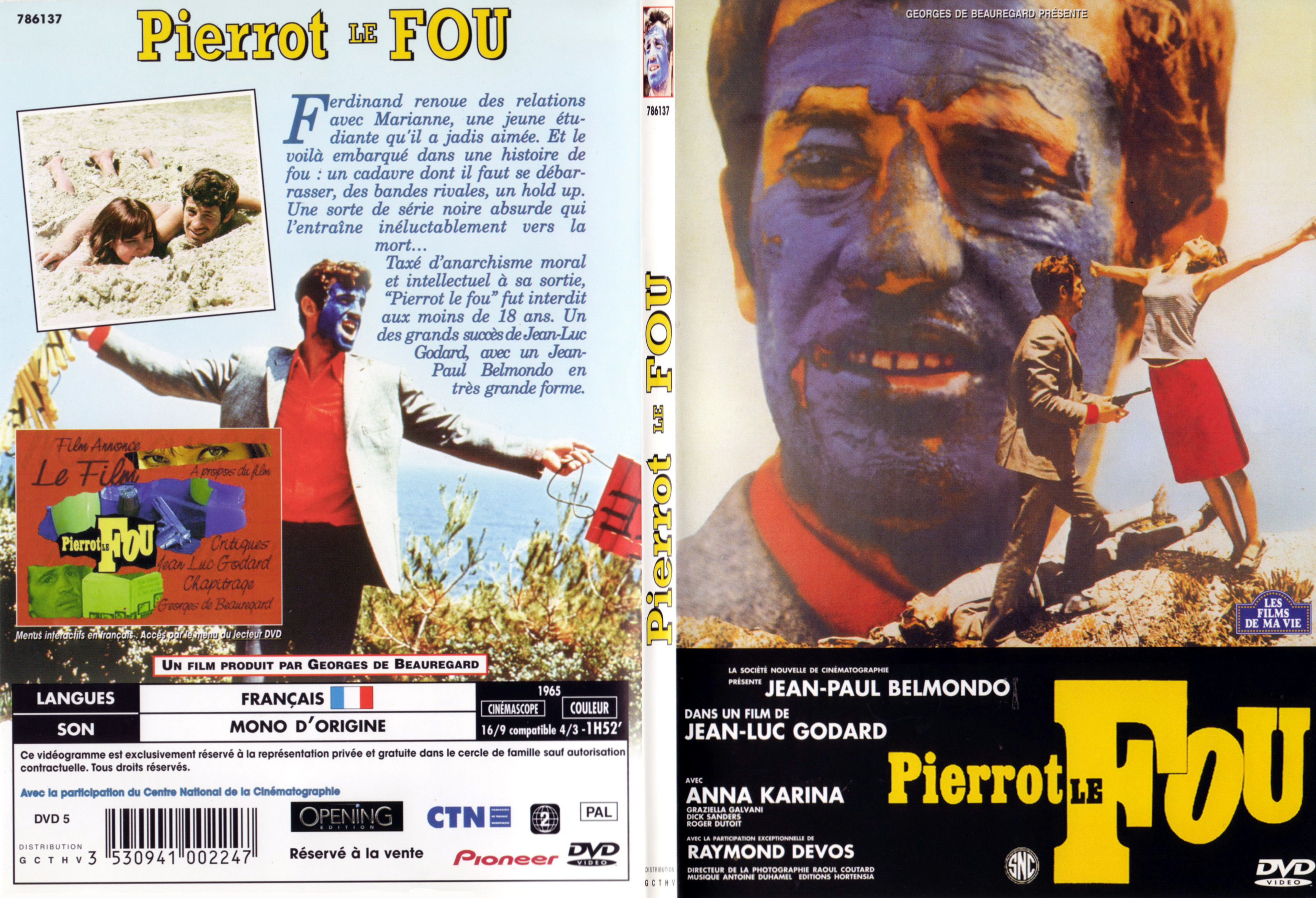 Jaquette DVD Pierrot le fou - SLIM