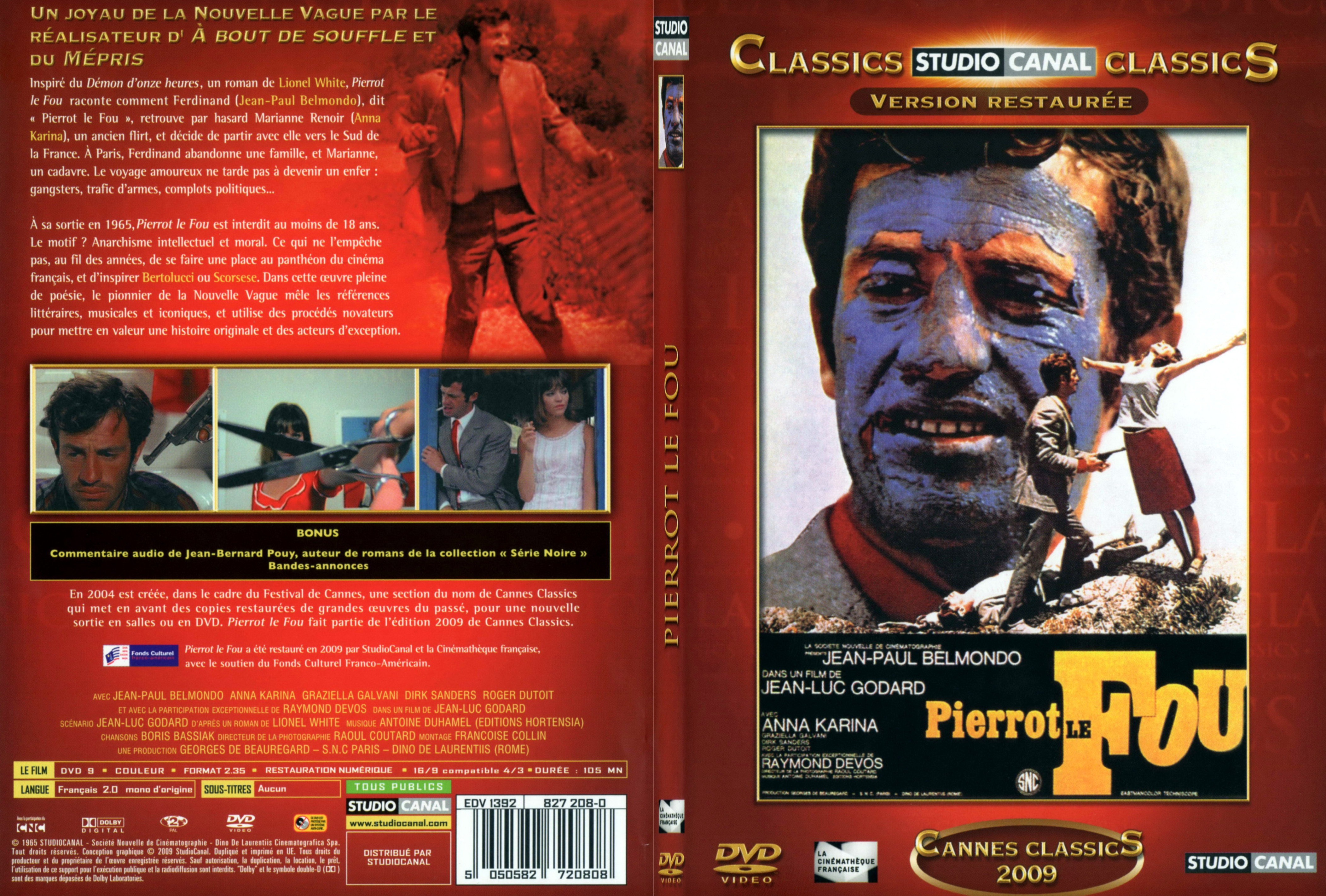 Jaquette DVD Pierrot le fou - SLIM v2