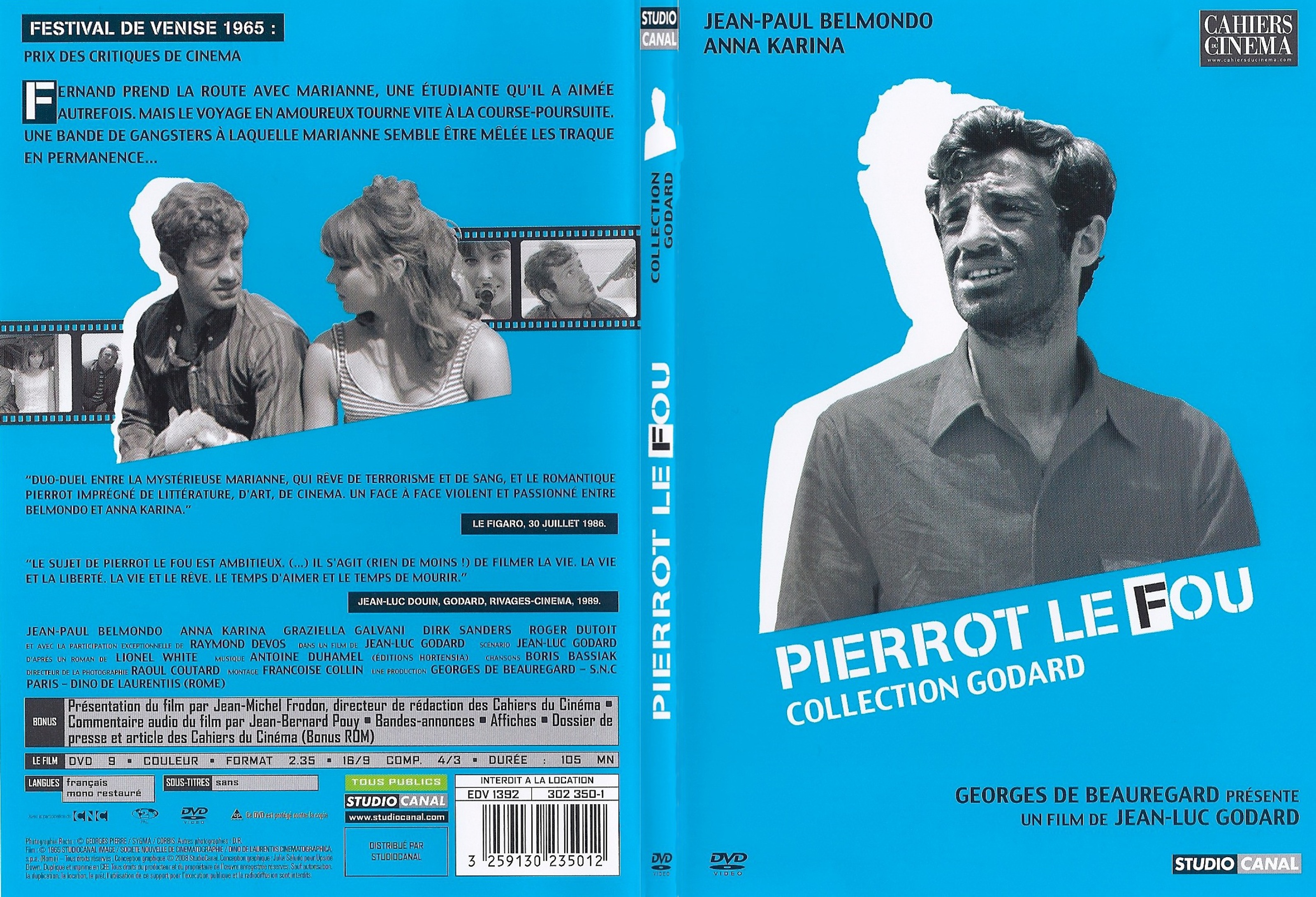 Jaquette DVD Pierrot le fou - SLIM v3