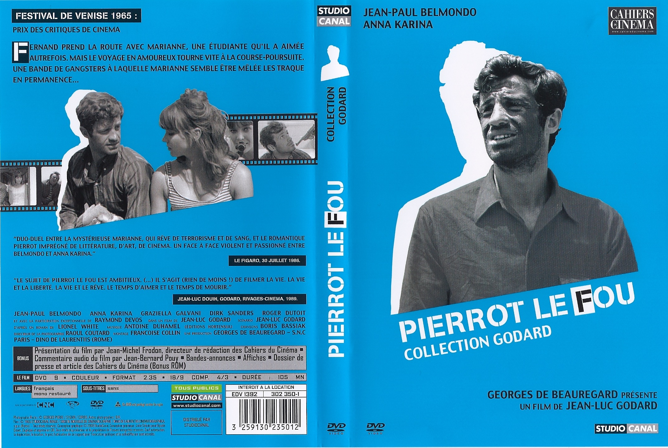 Jaquette DVD Pierrot le fou v3
